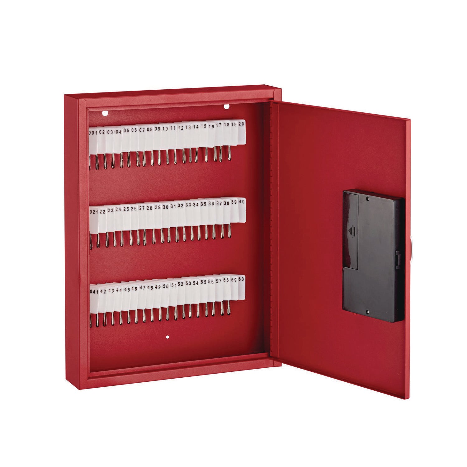 Steel Digital Lock Key Cabinet, 60-Key, 13 x 2.6 x 17, Stainless Steel 304, Red AdirOffice Flipcost