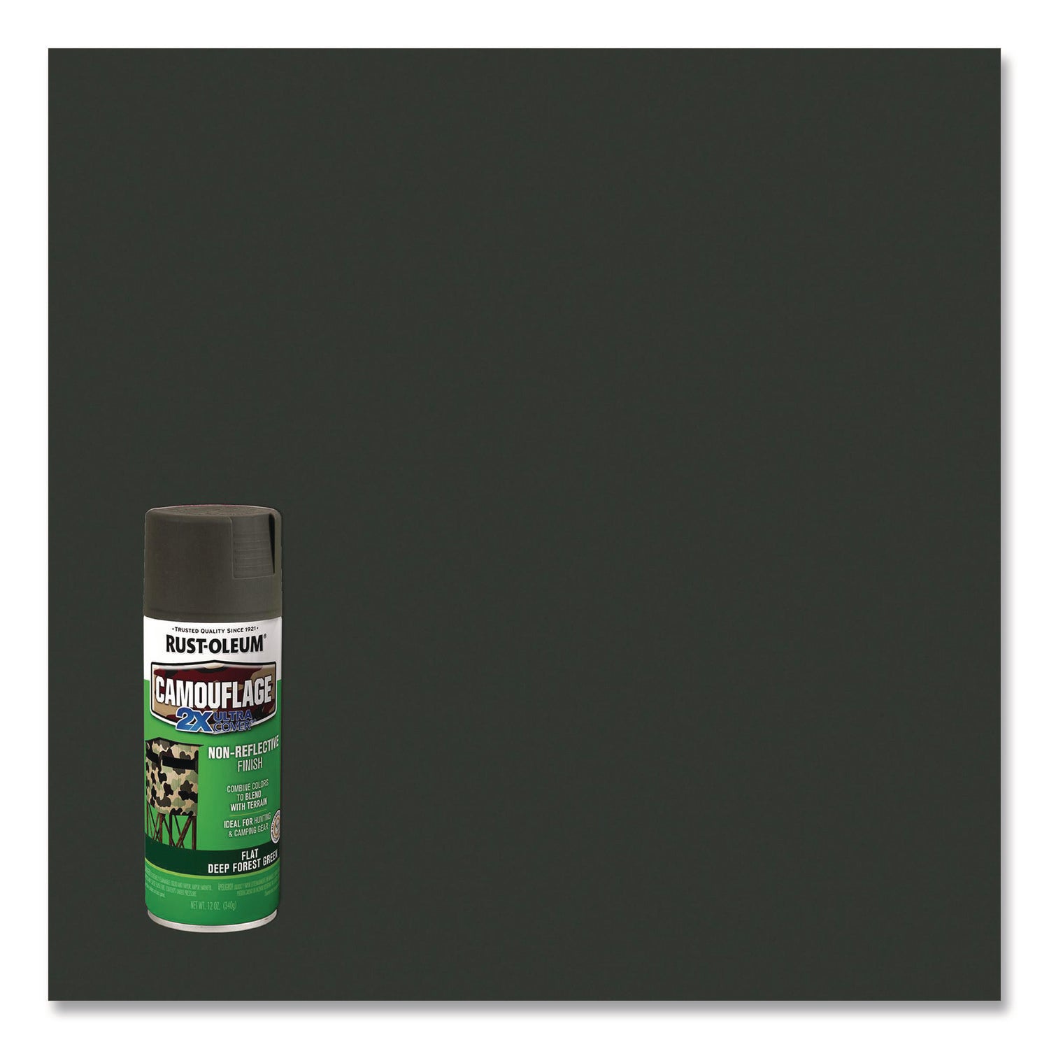 Camouflage Spray Paint, Flat Deep Forest Green, 12 oz Aerosol Can, 6/Carton Rust-Oleum® Flipcost