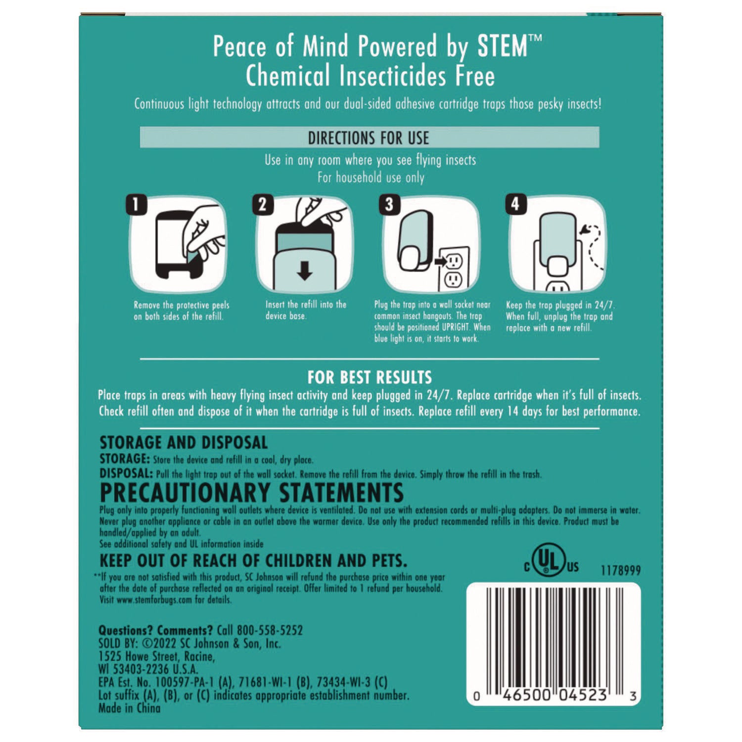 STEM Light Trap, with Refill, 4/Carton SC Johnson® Flipcost