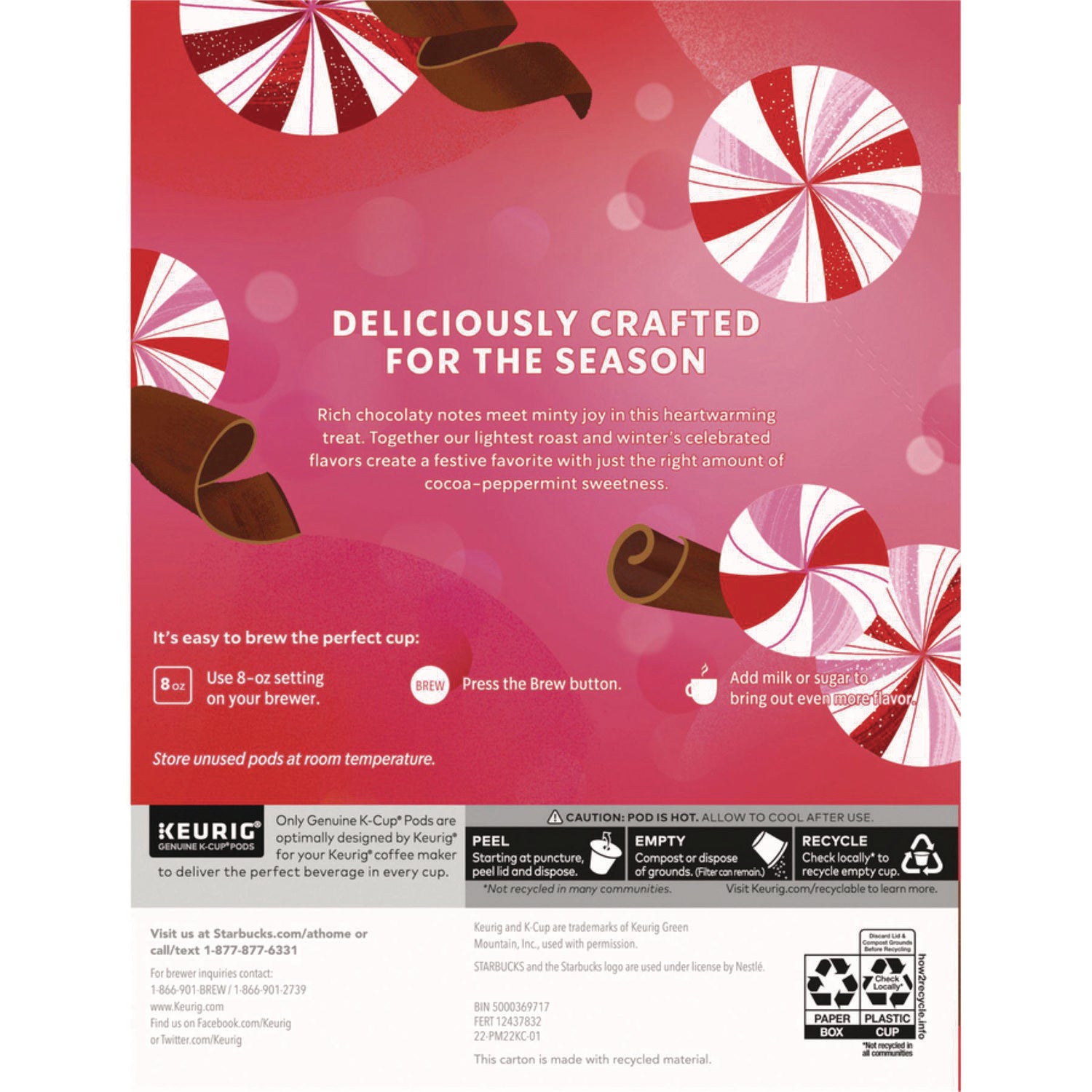 Peppermint Mocha K-Cup, 22/Box, 4/Carton Starbucks® Flipcost