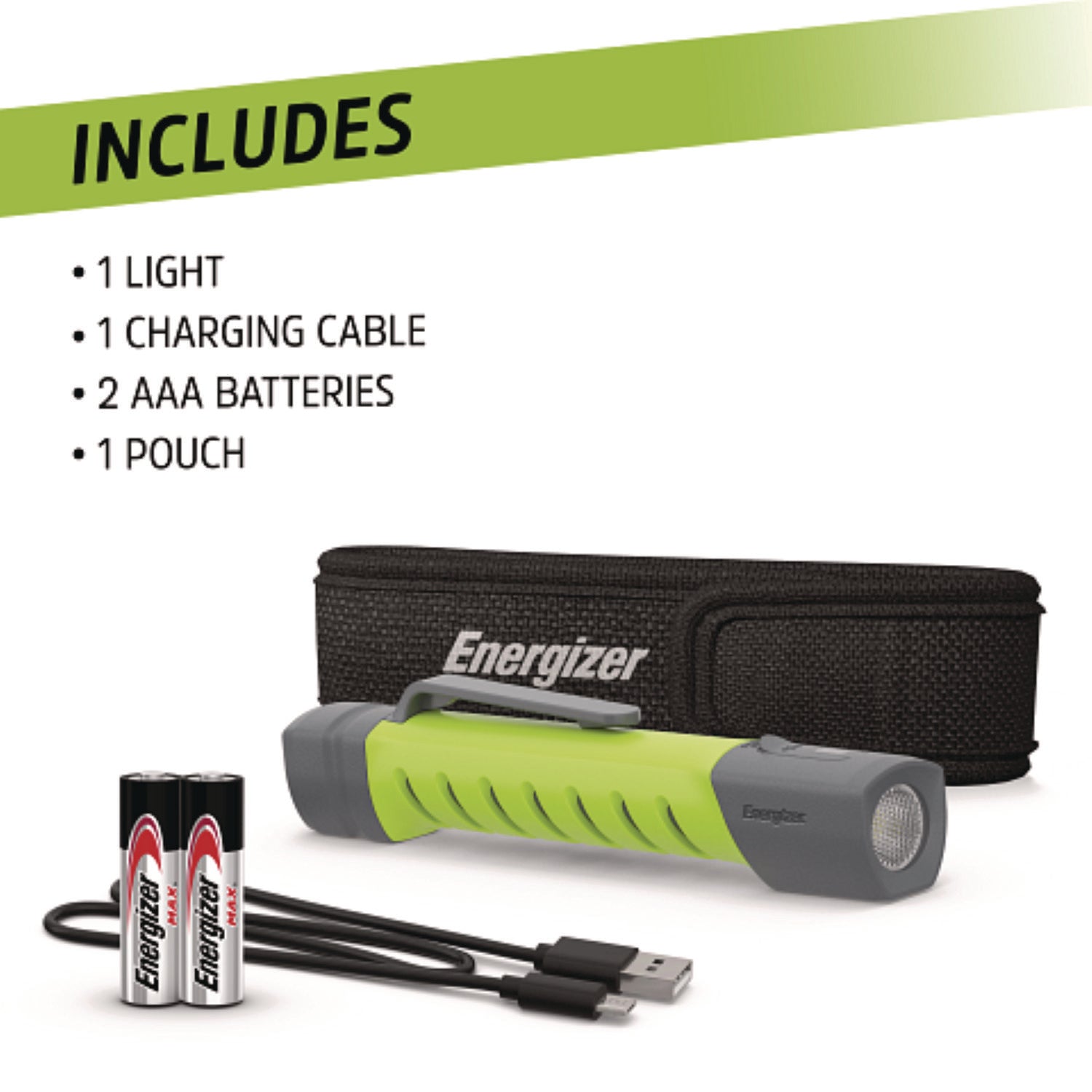 Pro Series Hybrid Handheld, Rechargeable Lithium Ion/2 AA Batteries (Included), Gray/Green Energizer® Flipcost