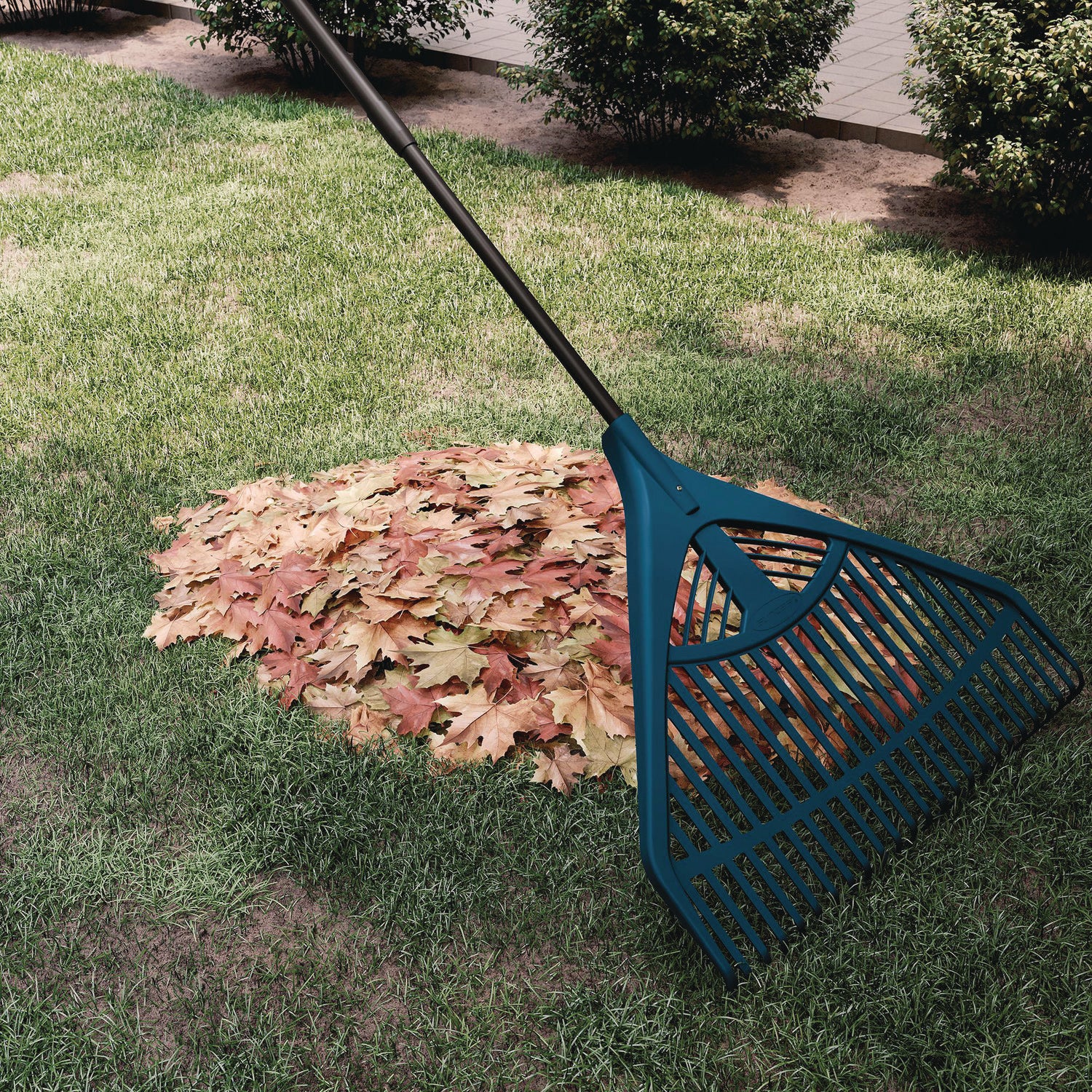 24 in Telescoping Rake, 24" width x 47.5" to 66" length Suncast Commercial® Flipcost