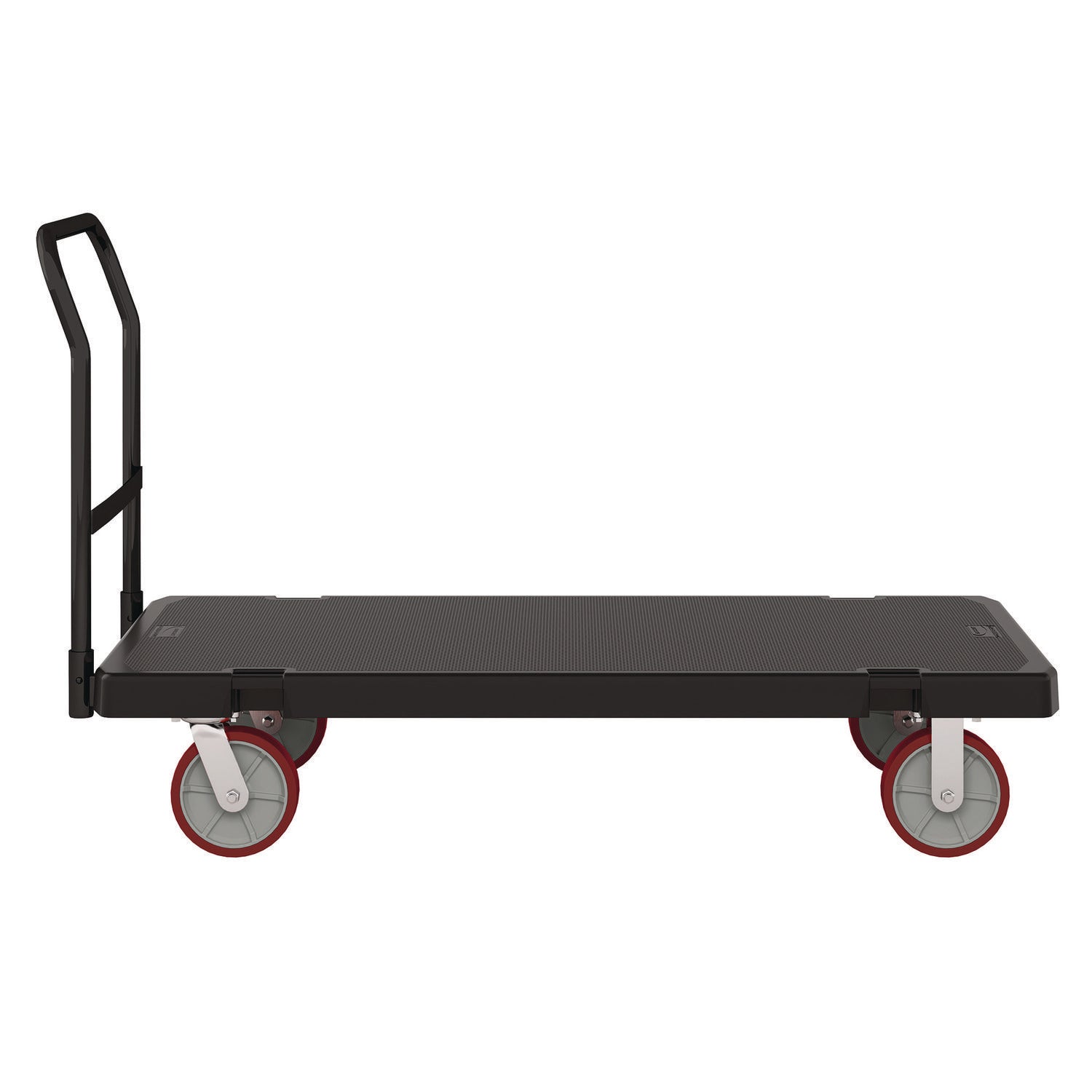 Resin Platform Truck, 1,600 lb Capacity, 30.25 x 64.5 x 41, Black Suncast Commercial® Flipcost