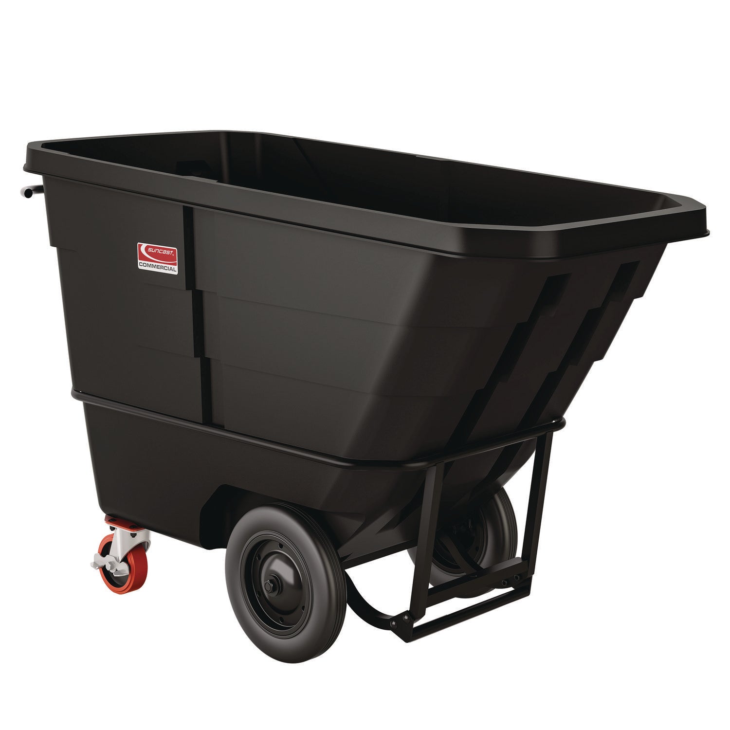 Heavy Duty Tilt Truck, 1 cu yd, Plastic, Black/Red Suncast Commercial® Flipcost