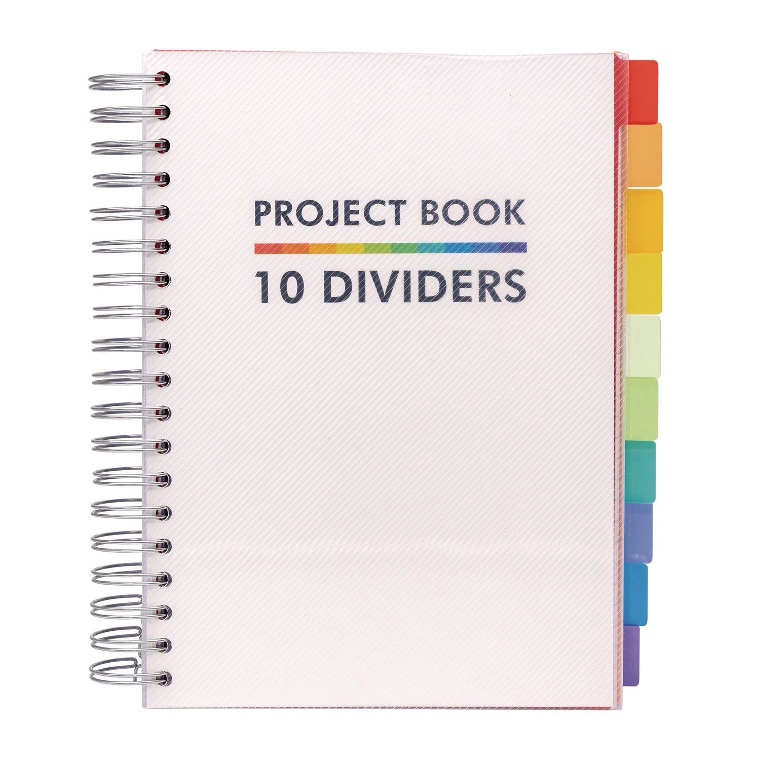 B5 Size 10-Subject Project Book, Medium/College Rule, White Cover, (200) 9.8 x 6.9 Sheets