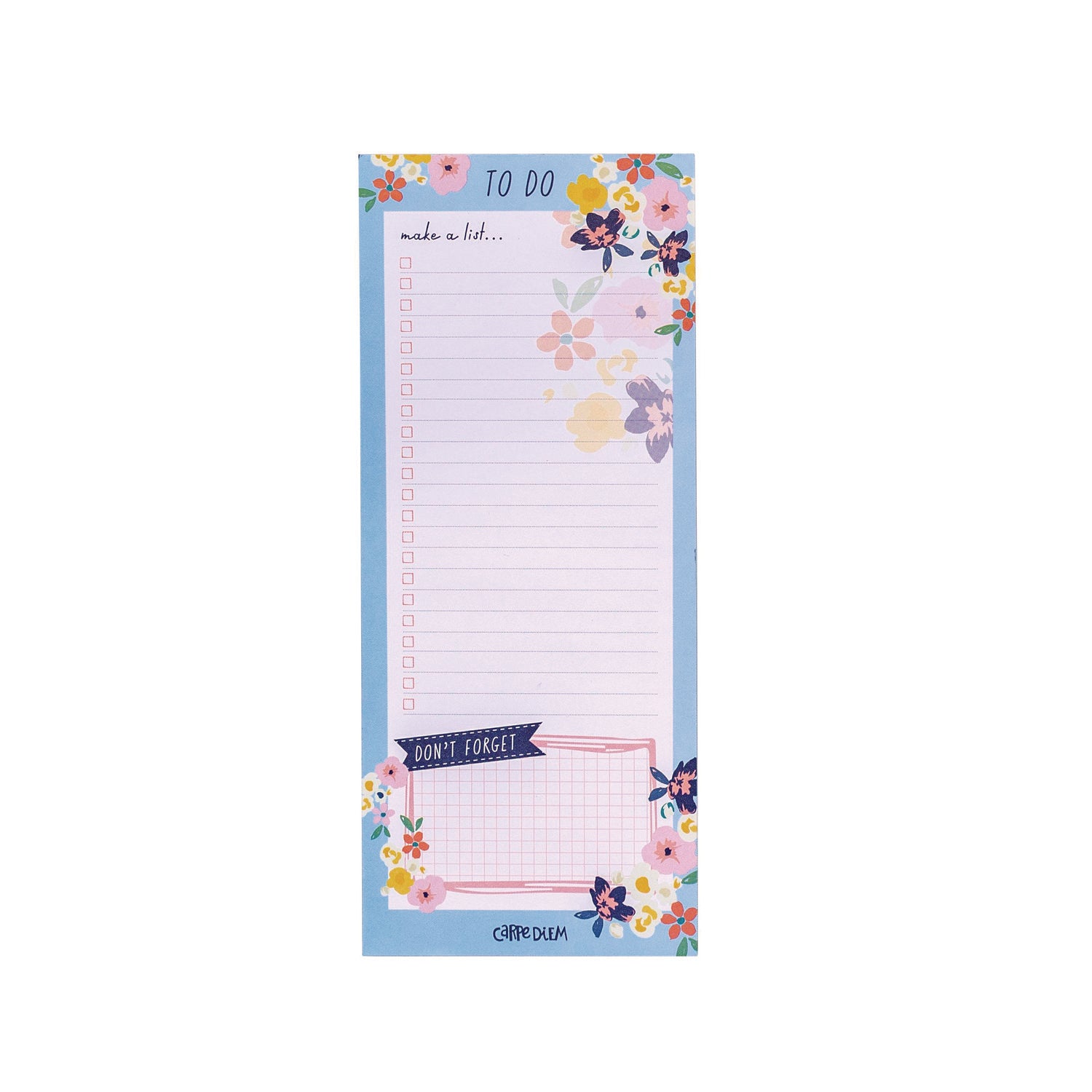 Magnetic To Do List, Unruled, 60 Multicolor Floral, 3.5 x 8.5 Sheets, 6/Pack PUKKA PAD® Flipcost