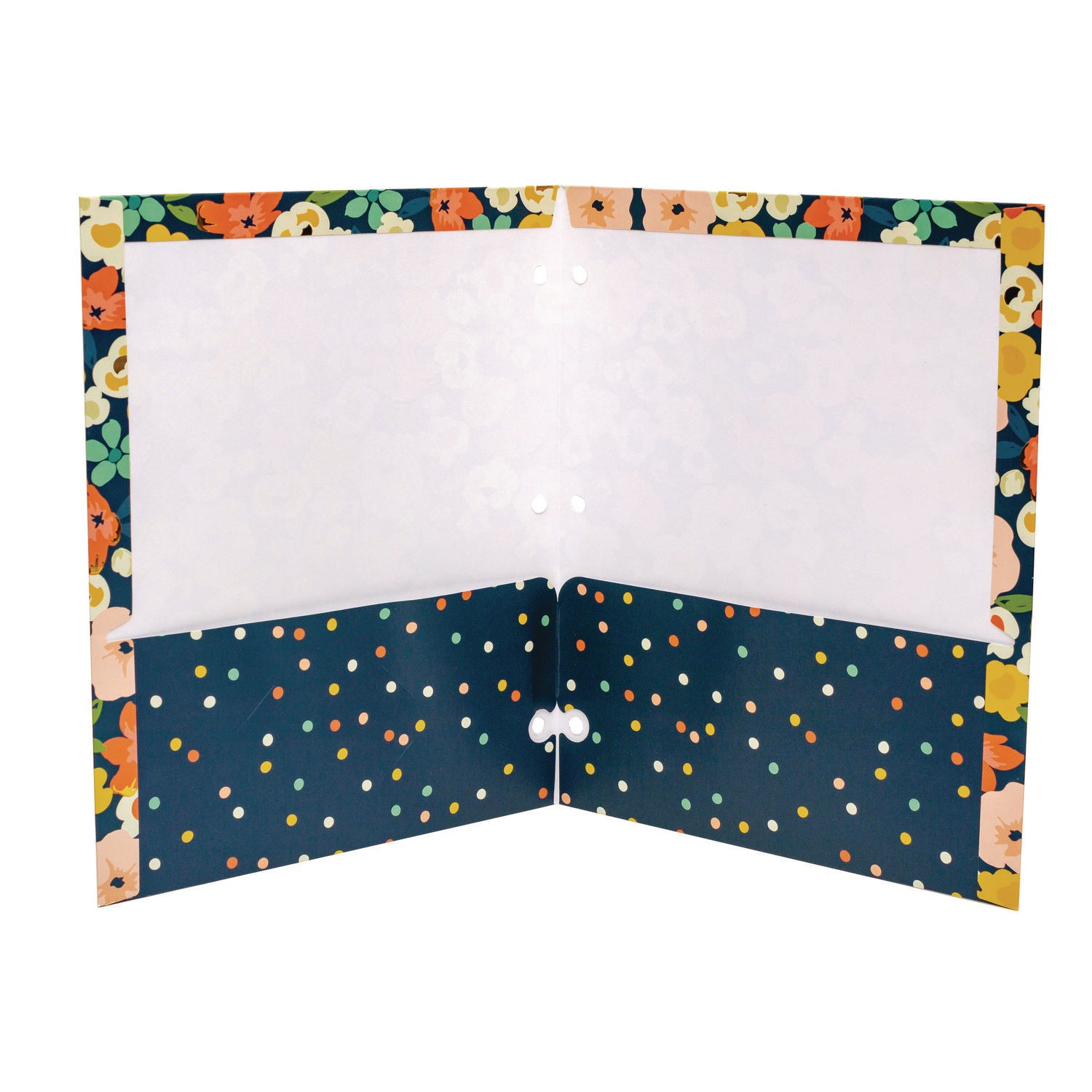 Two-Pocket Portfolio Folder, 1" Capacity, 9.6 x 11.9, Floral/Geometric/Hearts, 6/Pack PUKKA PAD® Flipcost