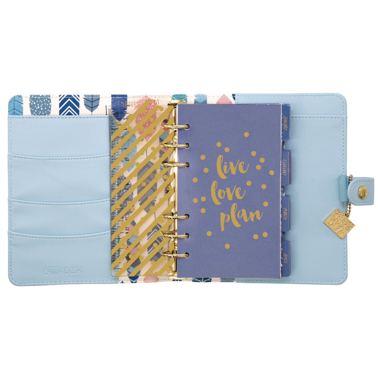 Personal Planner, 7.48 x 6.42, Blue Cover, 12-Month, Undated PUKKA PAD® Flipcost