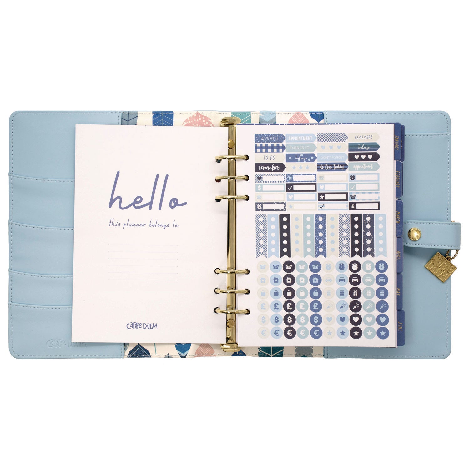 A5 Planner, 10.24 x 9.25, Blue Cover, 12-Month PUKKA PAD® Flipcost