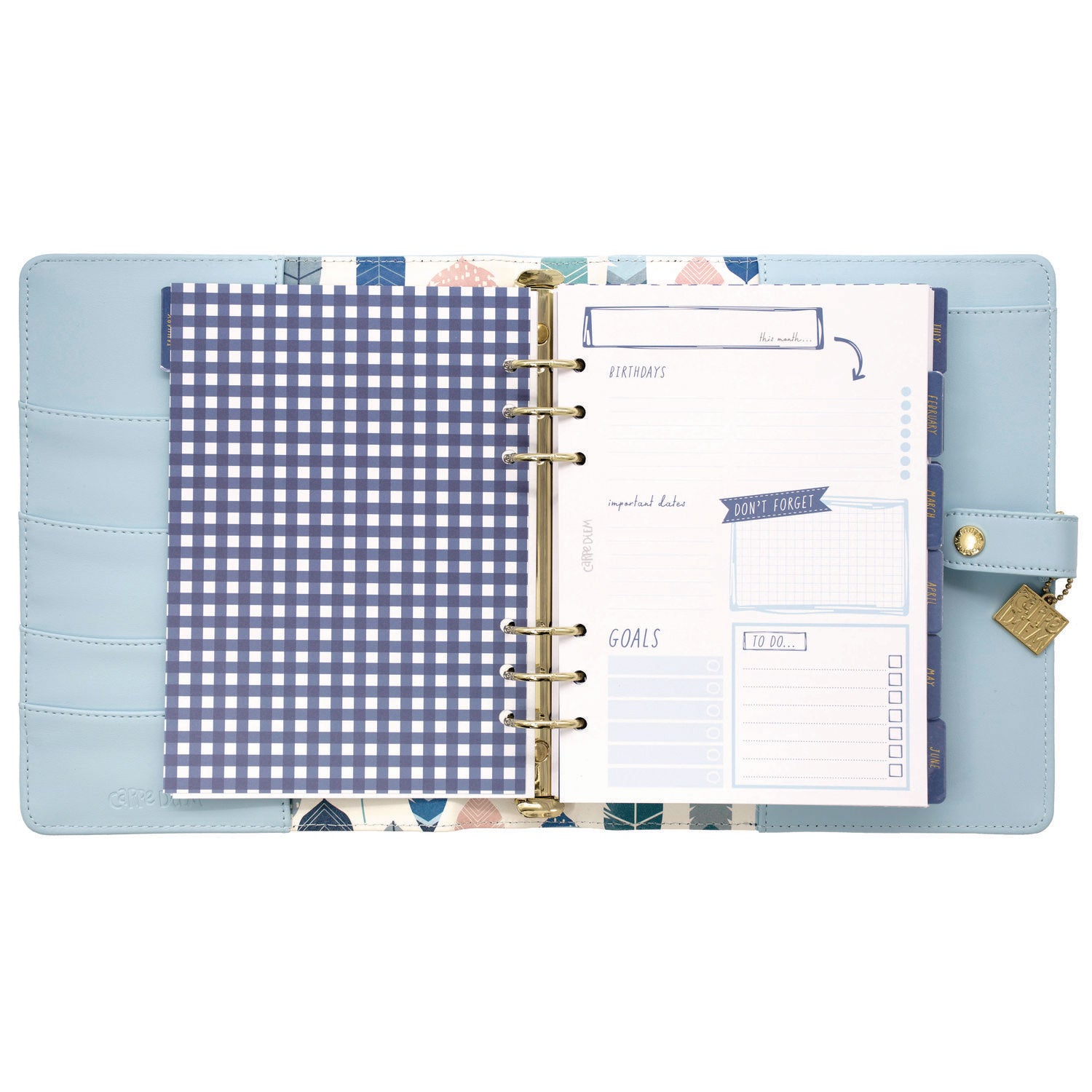 A5 Planner, 10.24 x 9.25, Blue Cover, 12-Month PUKKA PAD® Flipcost