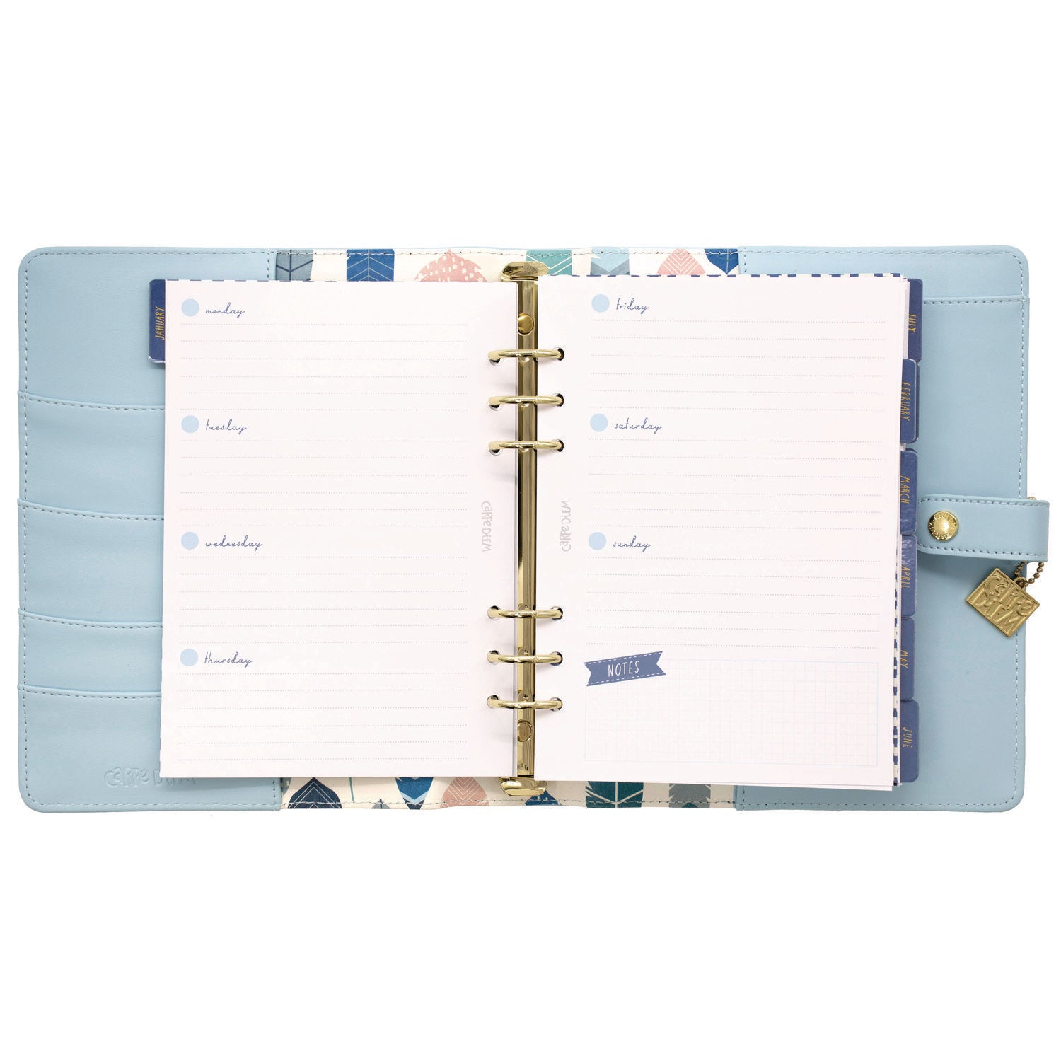 A5 Planner, 10.24 x 9.25, Blue Cover, 12-Month PUKKA PAD® Flipcost