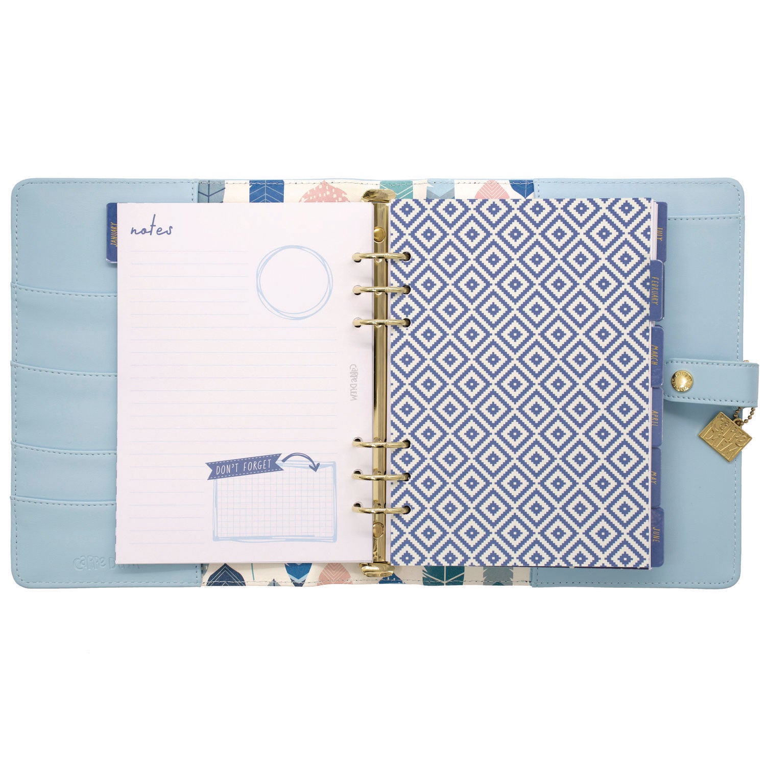 A5 Planner, 10.24 x 9.25, Blue Cover, 12-Month PUKKA PAD® Flipcost