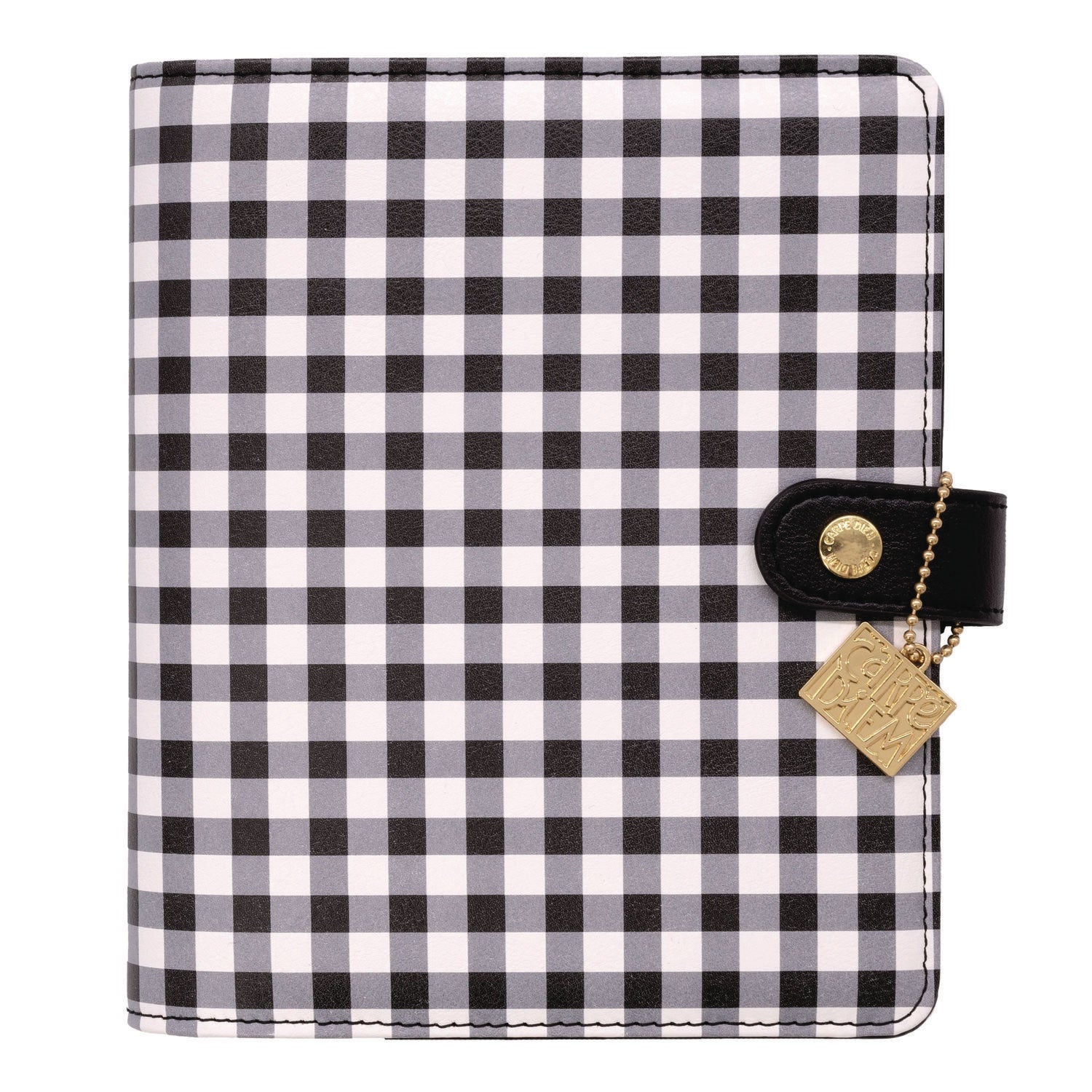 Personal Planner, Chequered, 7.48 x 6.42, Black/White Cover, 12-Month, Undated