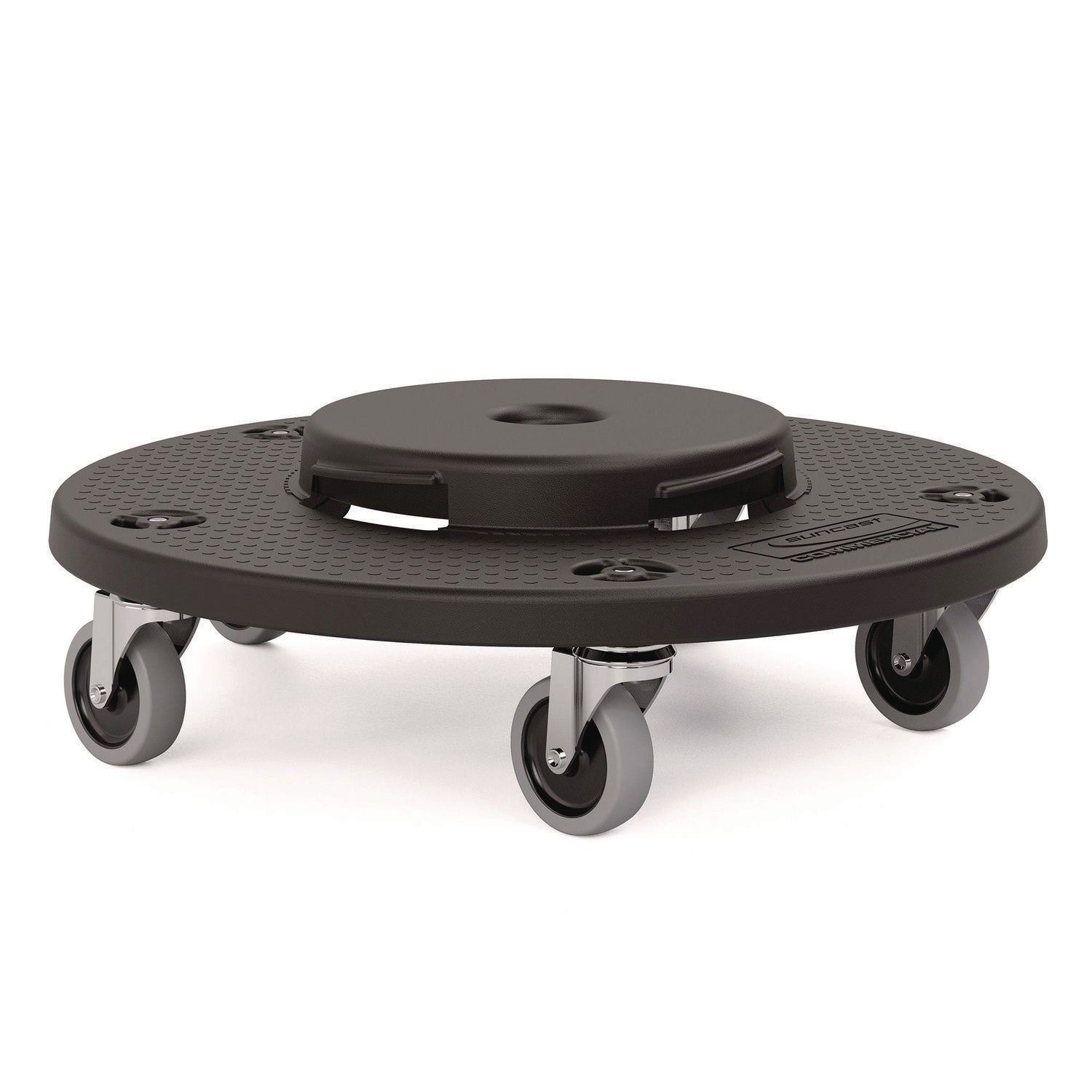 Utility Trash Can Dolly, 350 lb Capacity, 20.75" x 6.5", Black, 2/Pack Suncast Commercial® Flipcost