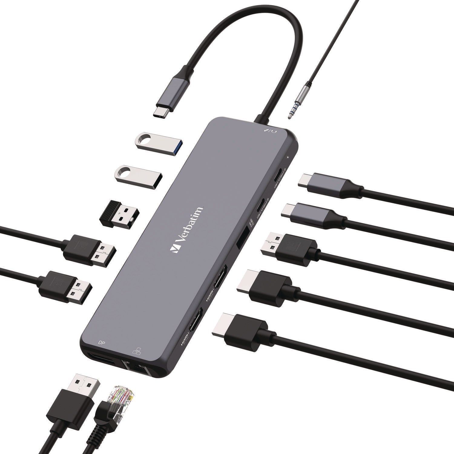 USB-C Pro Multiport Hub CMH 13Port, Gray Verbatim® Flipcost