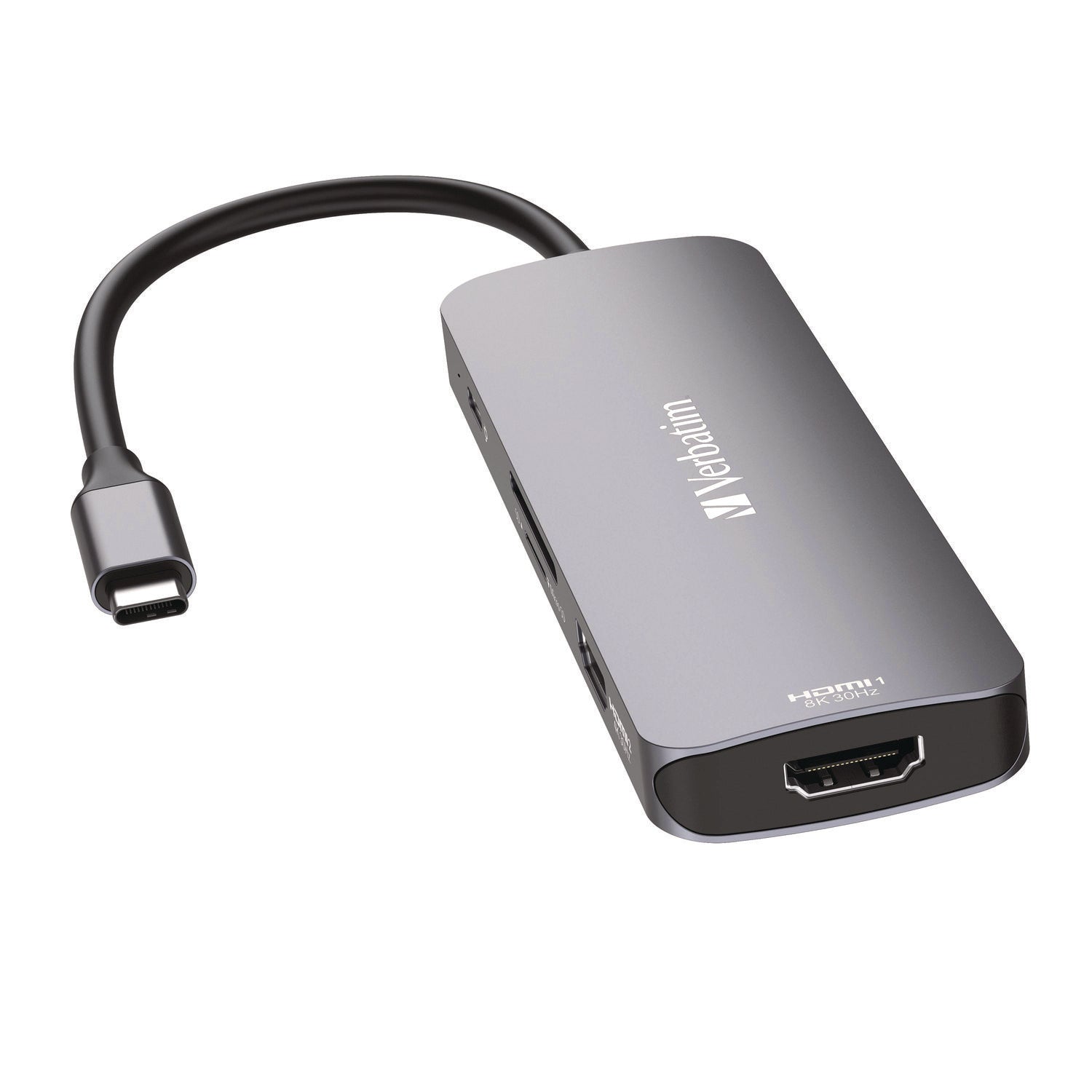 USB-C Pro Multiport Hub8 Port, Gray Verbatim® Flipcost