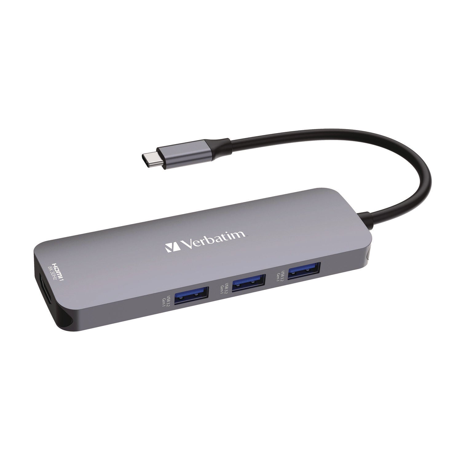 USB-C Pro Multiport Hub8 Port, Gray Verbatim® Flipcost