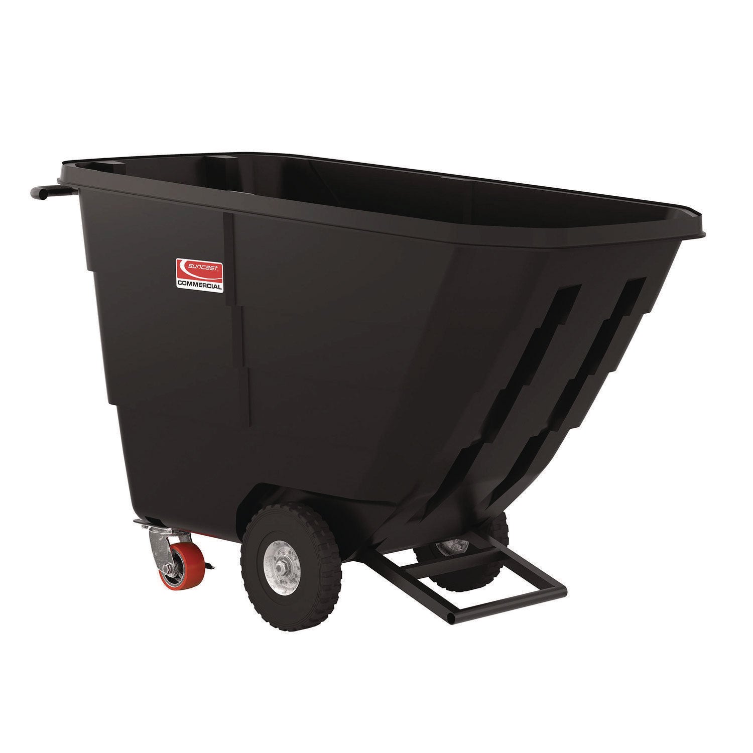 Light Duty Tilt Truck, 0.5 cu yd, Plastic Black/Red Suncast Commercial® Flipcost