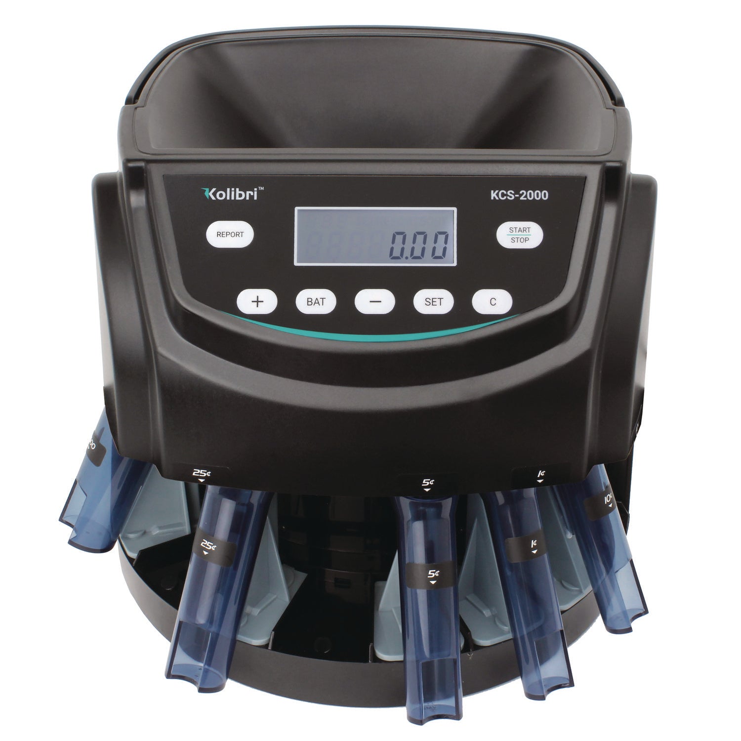 KCS-2000 Coin Sorter, 300 Coins/min, 10 x 11.6 x 13.6, Black