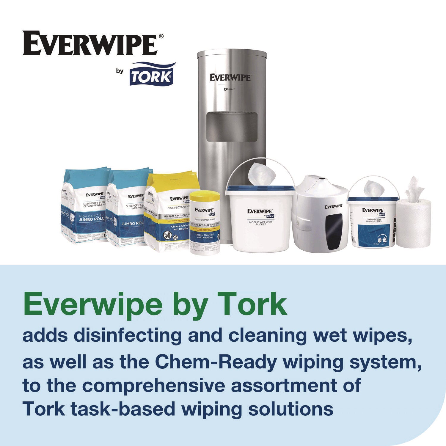 Tork® Chem-Ready Buckets, 8.5 x 7 x 7, White, 5/Carton