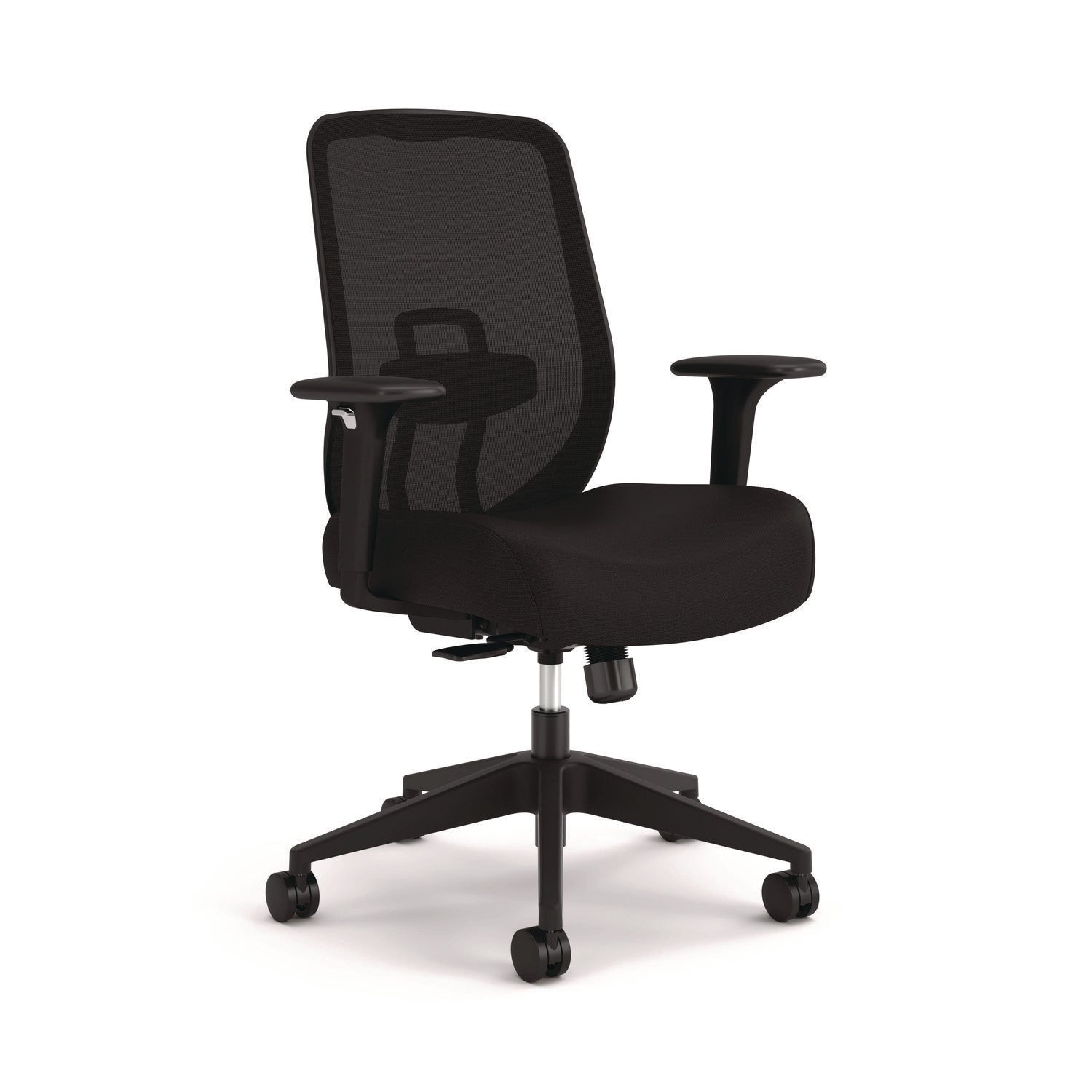 Altern Mesh Back Task Chair, 17.95 to 21.1 Seat Height, Black Seat, Black Back, Black Base