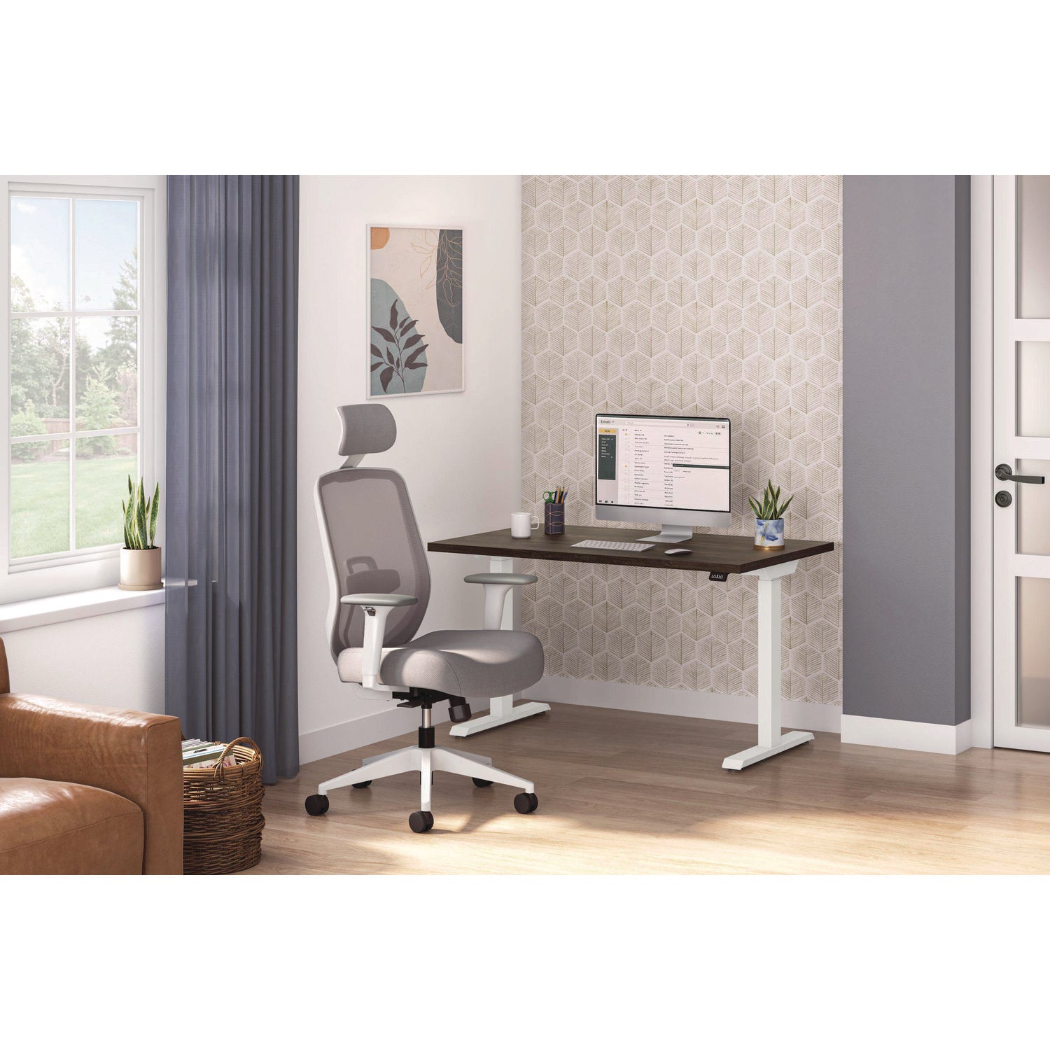 Altern Mesh Back Task Chair, 17.95 to 21.1 Seat Height, Gray Seat, Gray/White Back, White Base HON® Flipcost