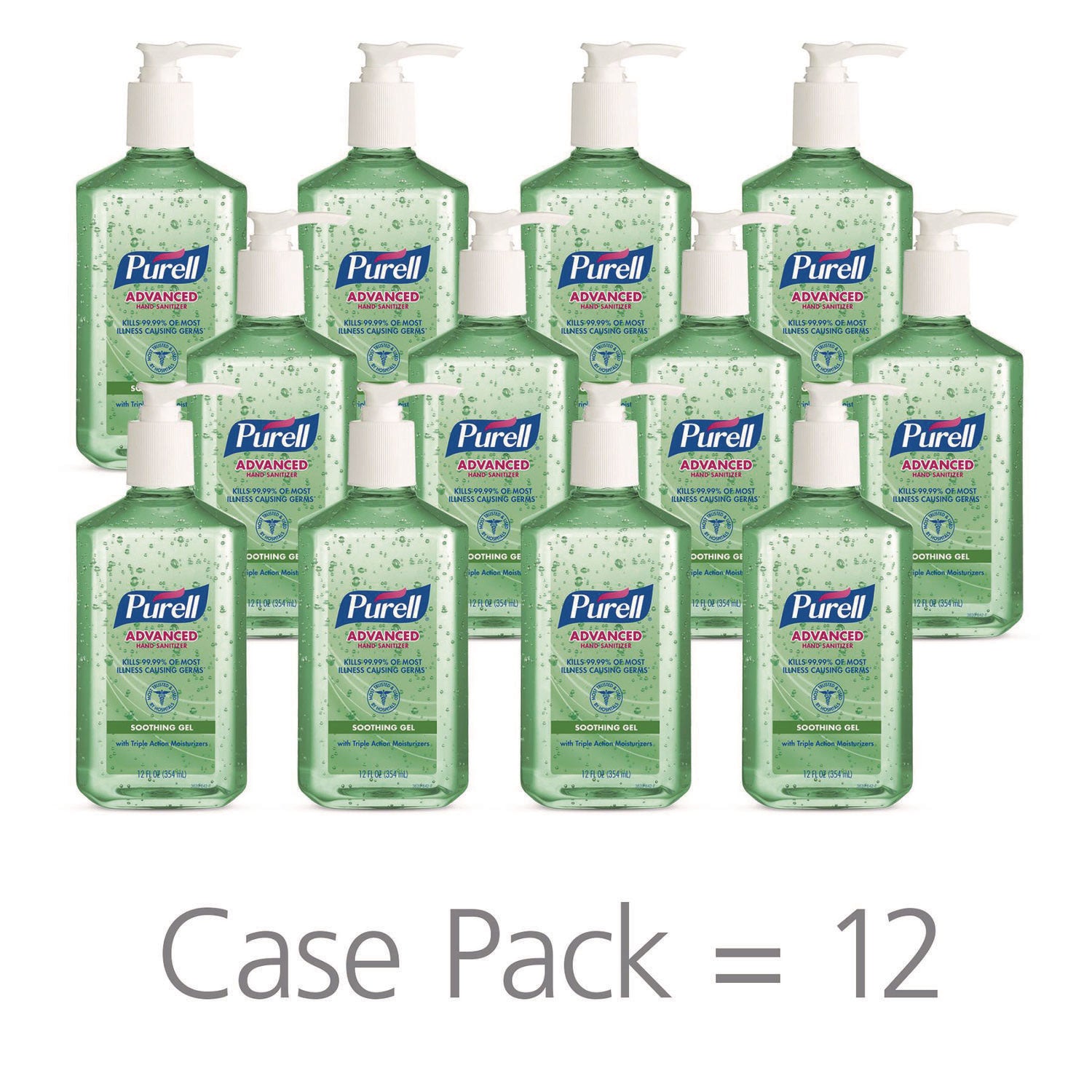 Advanced Hand Sanitizer Soothing Gel, 12 oz Pump Bottle, Fresh Scent, 12/Carton PURELL® Flipcost