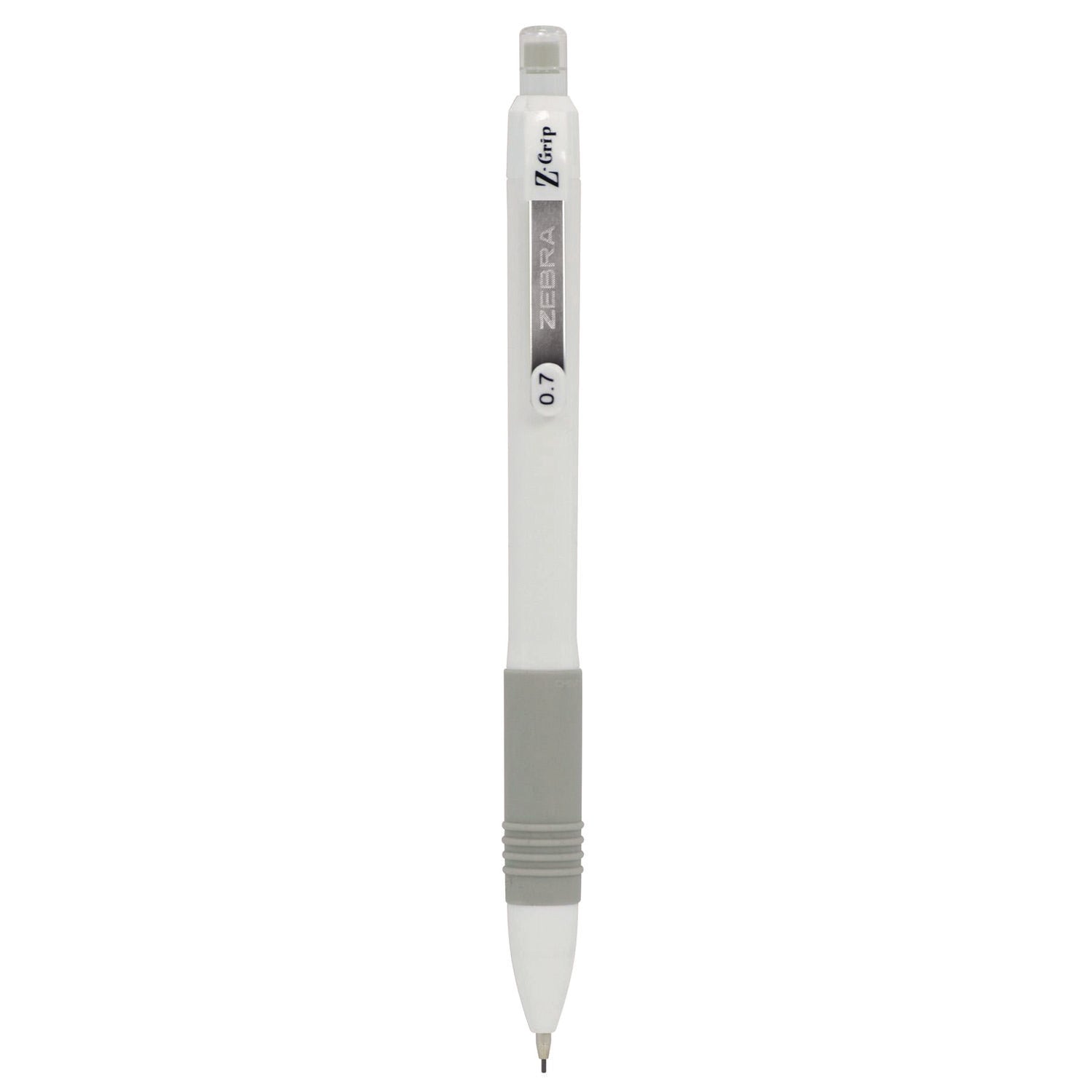 Z-Grip Plus Mechanical Pencil, 0.7, (#2), Black Lead, White Barrel, Dozen Zebra® Flipcost