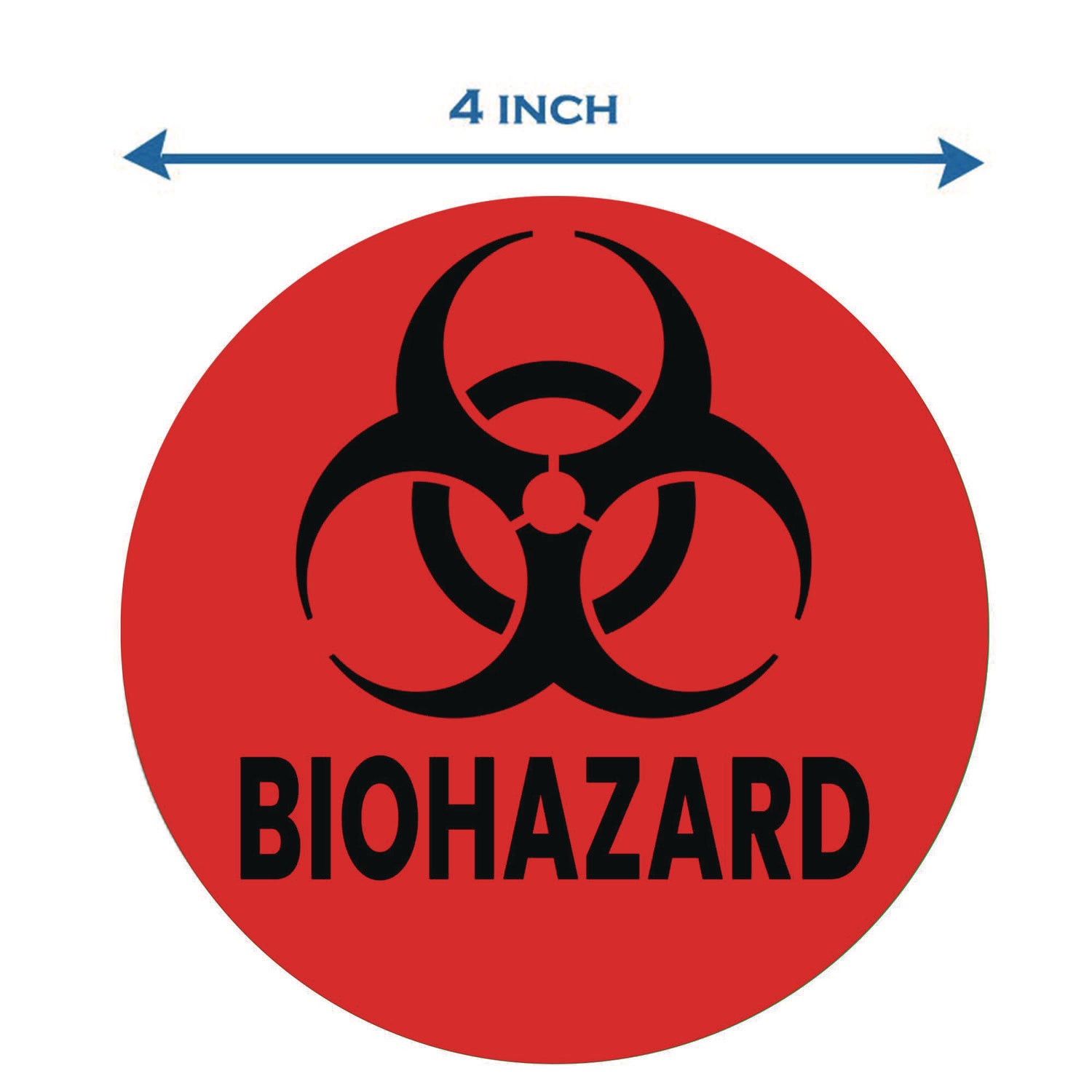 Vinyl Decals, Biohazard, 4" Diameter, Red/Black, 3/Pack HLS Commercial® Flipcost