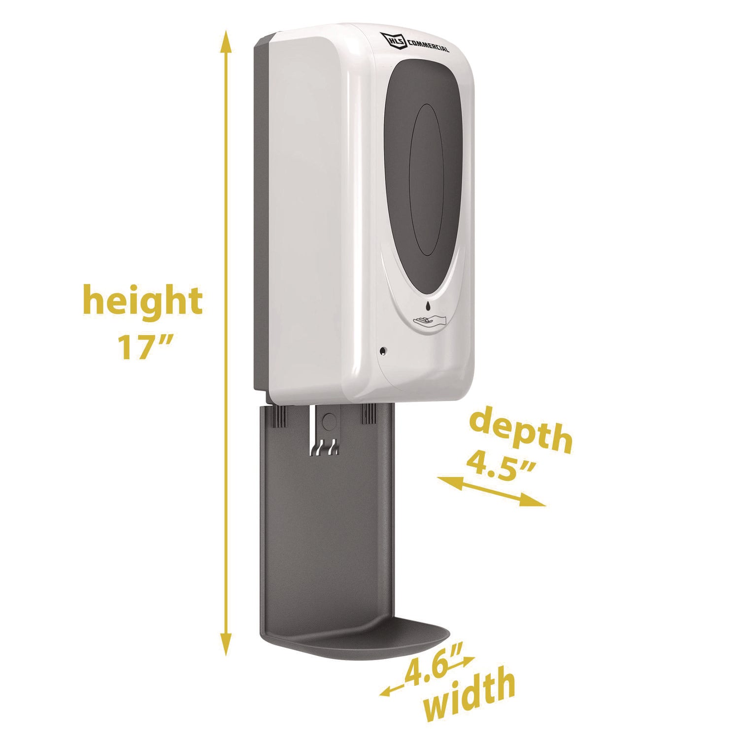 Sanitizer Dispenser, 4.6 x 4.5 x 17, Silver HLS Commercial® Flipcost