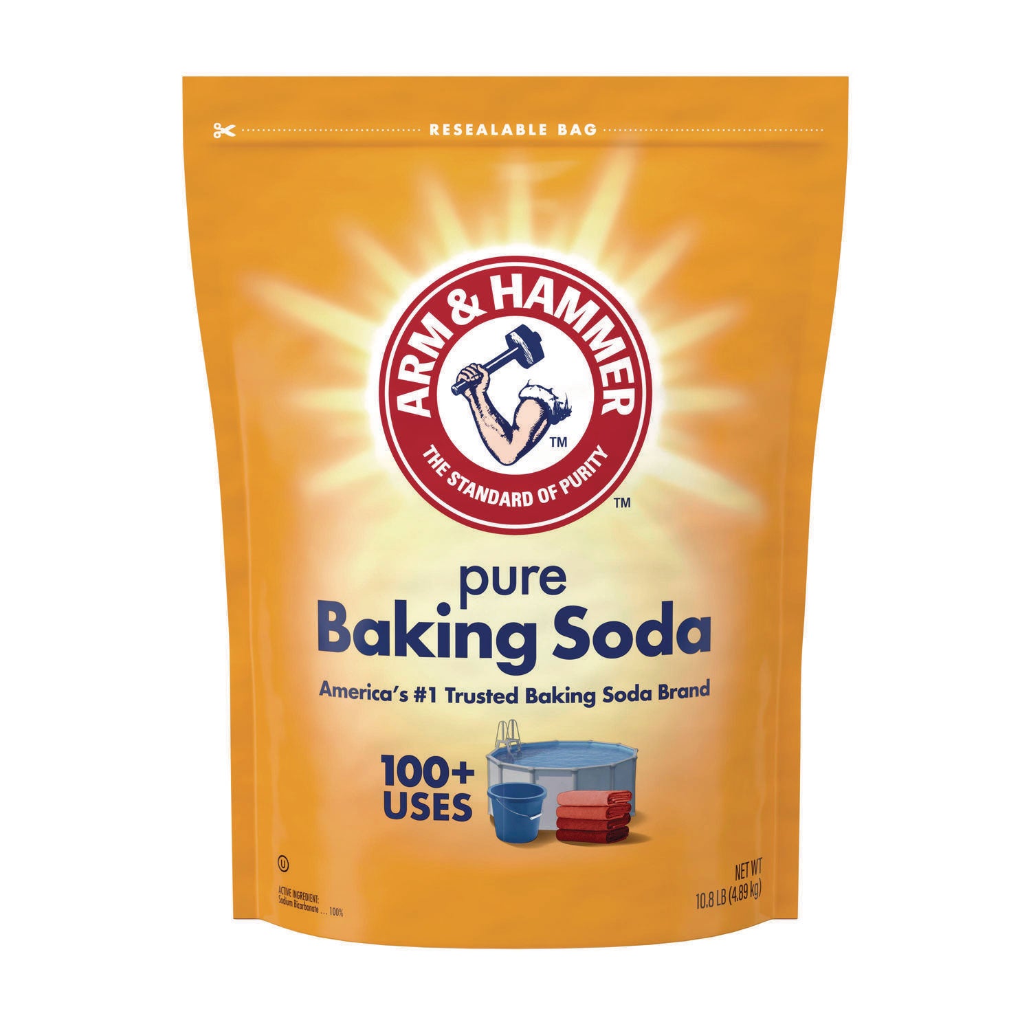 Baking Soda, 10.8 lb Resealable Bag