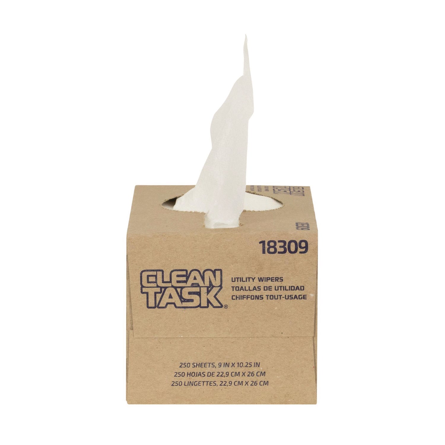 Clean Task Utility Wipers, 1-Ply, 9 x 10.25, White, 250 Sheets/Box, 24 Boxes/Carton Sellars® Flipcost