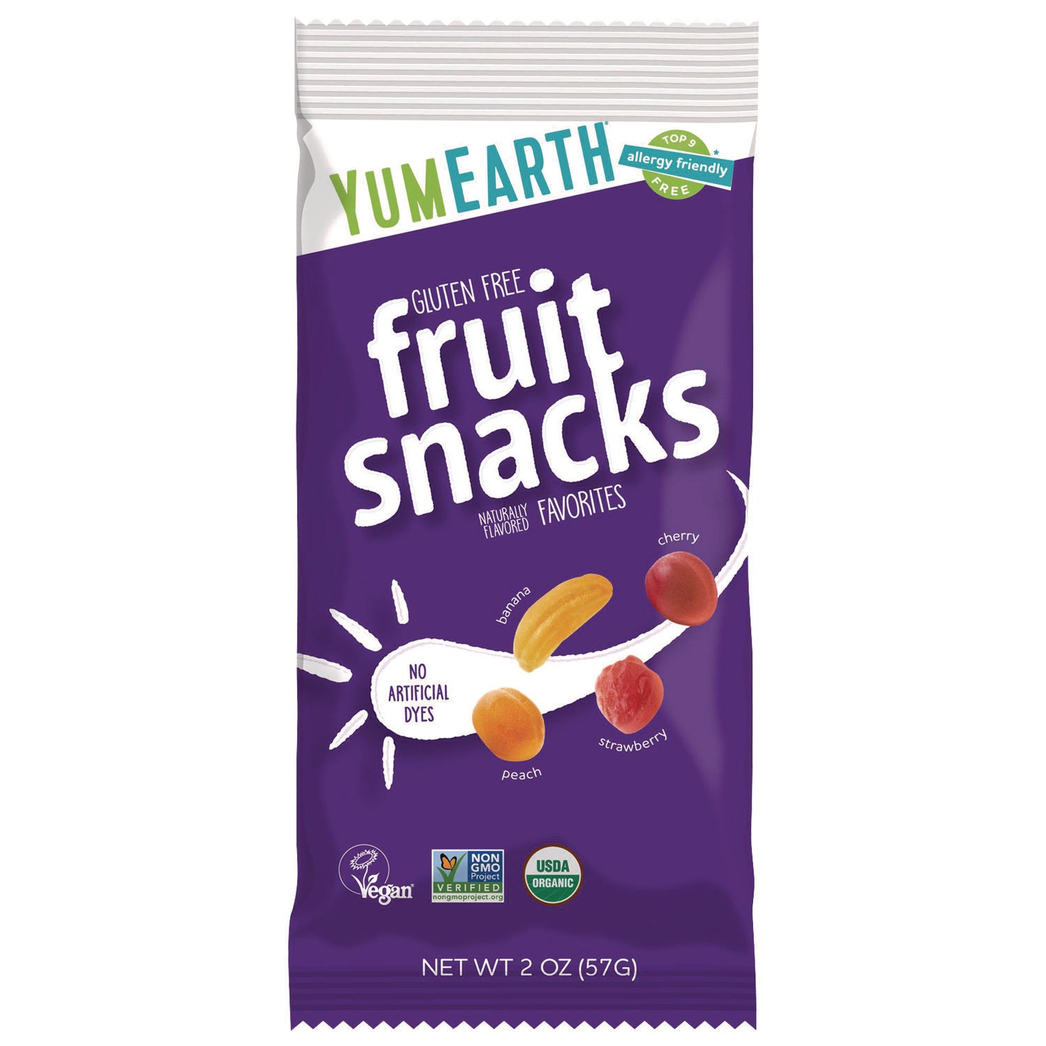 Organic Fruit Snacks, Assorted Flavors, 2 oz Bag, 12/Carton YumEarth Flipcost