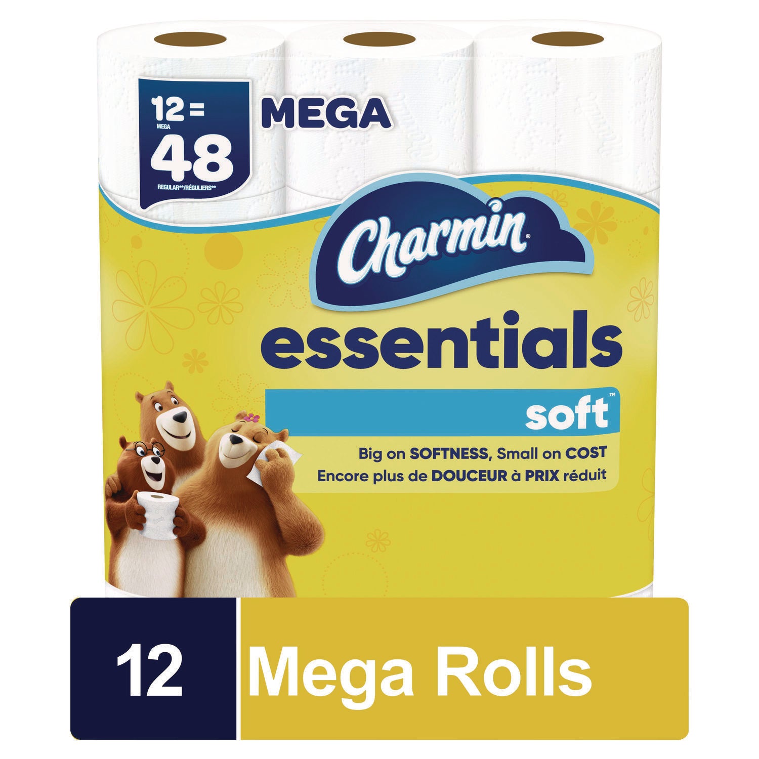 Essentials Soft Bathroom Tissue, Septic Safe, 2-Ply, White, 330 Sheets/Roll, 12 Rolls/Carton Charmin® Flipcost