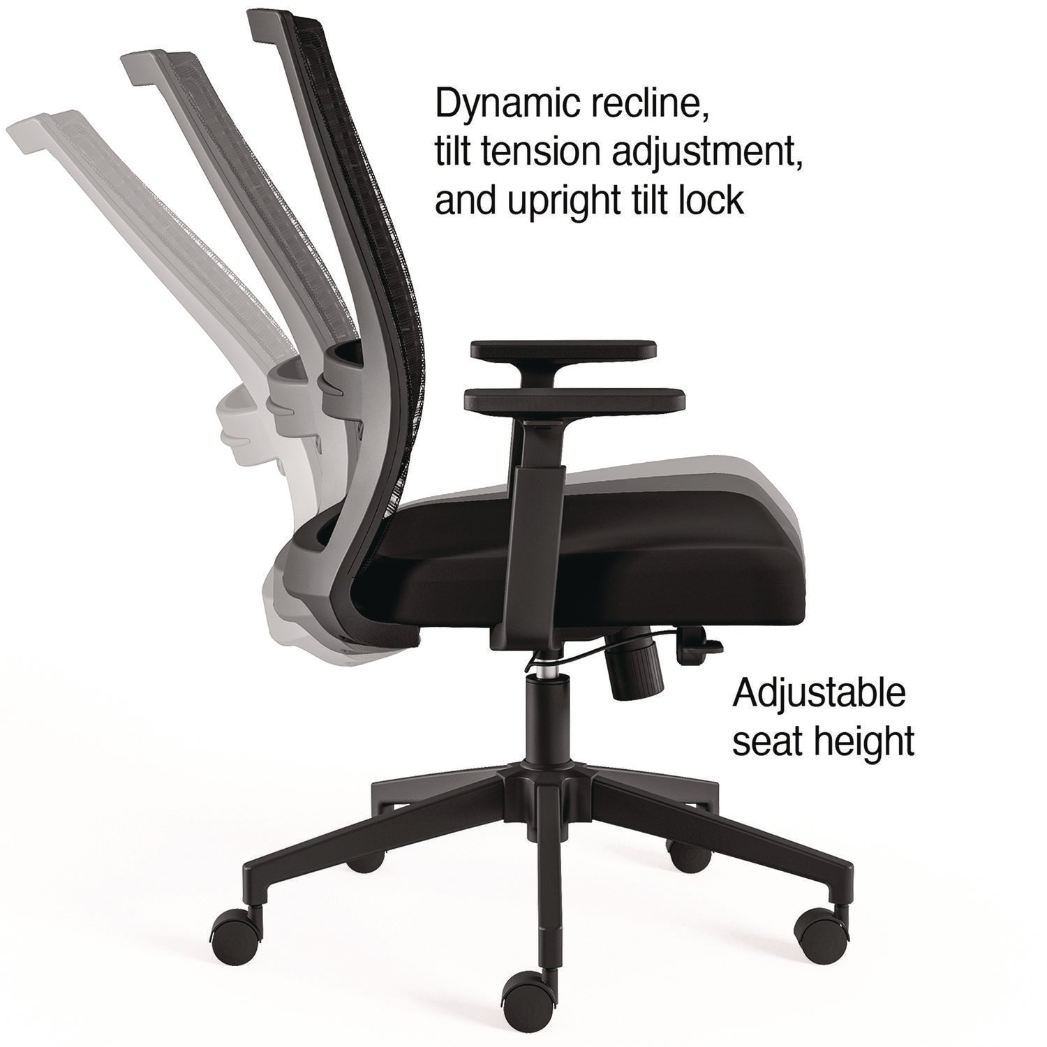 Ashdale Ergonomic Fabric Swivel Task Chair, Supports Up to 275 lb, 18.15 to 21.89 Seat Height, Black Seat/Back, Black Base Alera® Flipcost