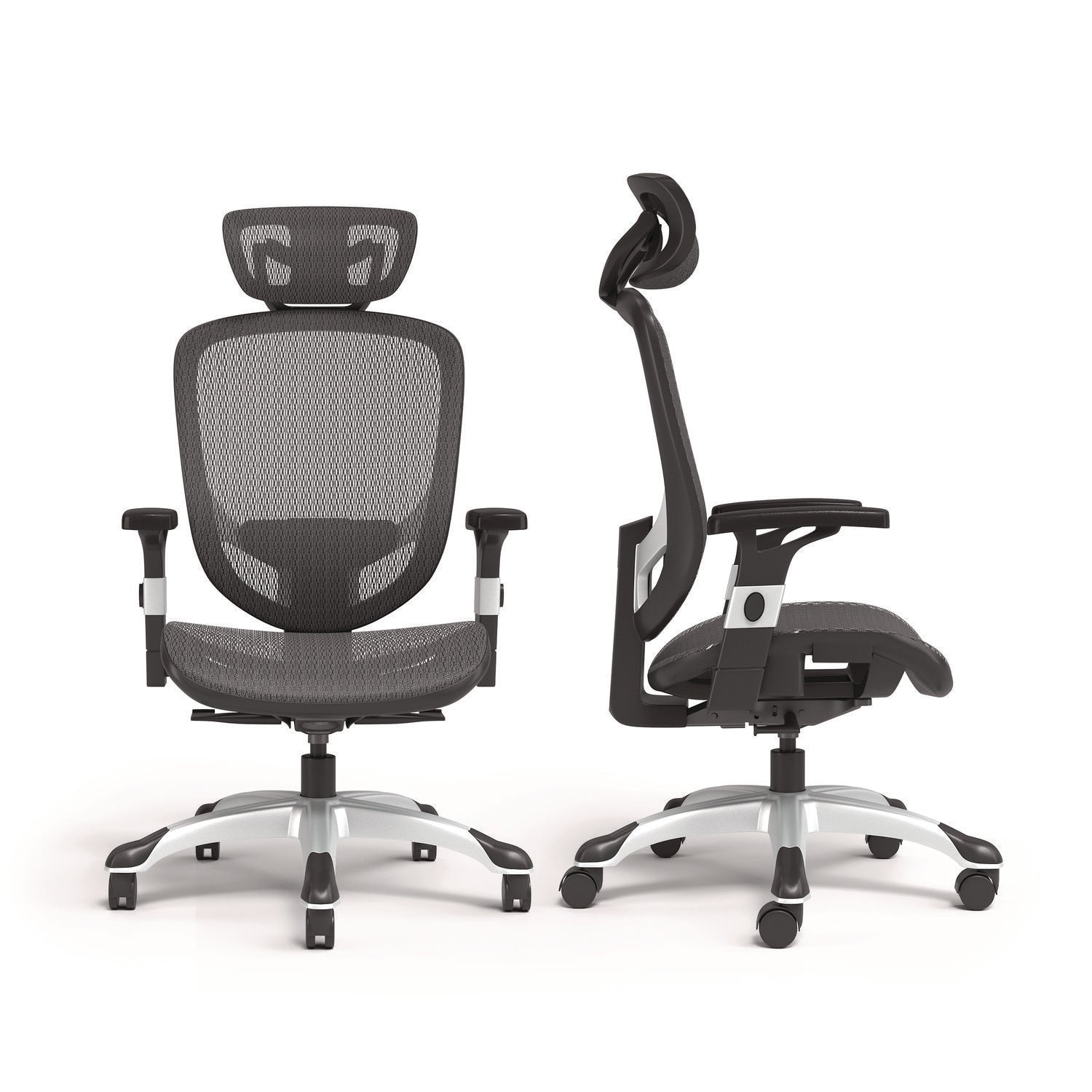 Minerva Ergonomic Mesh Swivel Task Chair, Supports Up to 275 lb, 17.24 to 20.98 Seat Height, Black Seat/Back, Black Base Alera® Flipcost