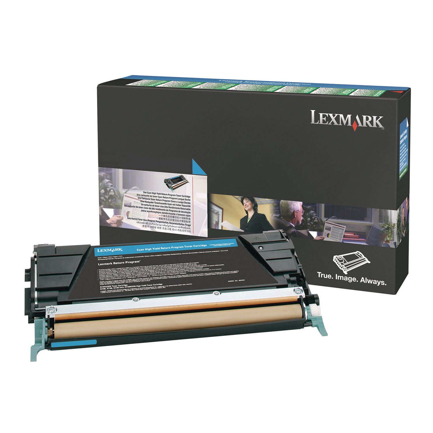 X746A4CG Toner, 7,000 Page-Yield, Cyan