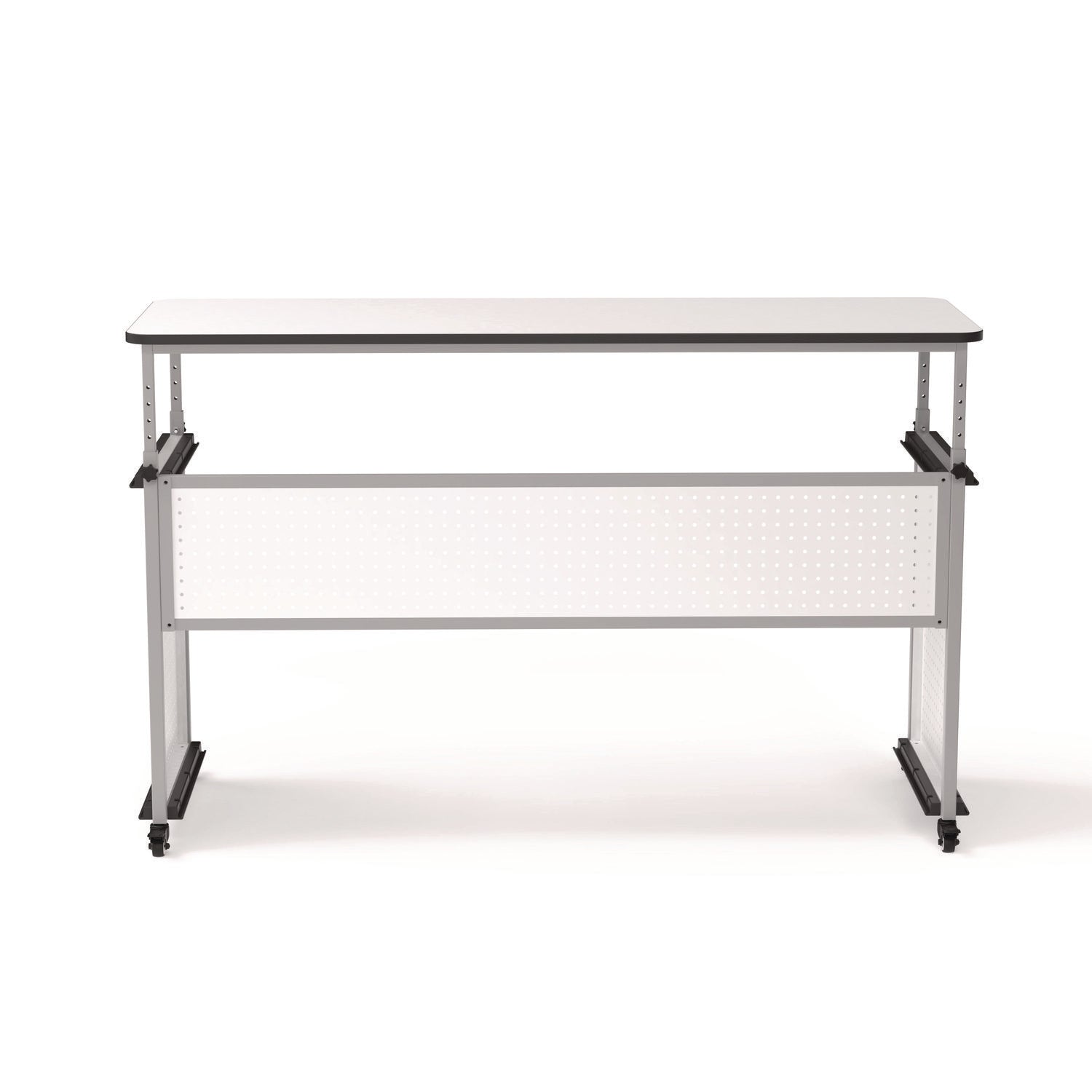 Luxor Modular Teacher's Desk, 60.25 x 21 x 32 to 38, White