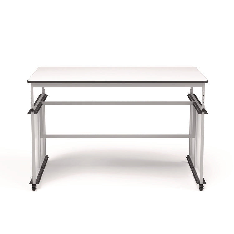 Luxor MBS Classroom Science Lab Makerspace Table, Rectangular, 60.25 x 39.25 x 38, White Top, Gray Base/Legs