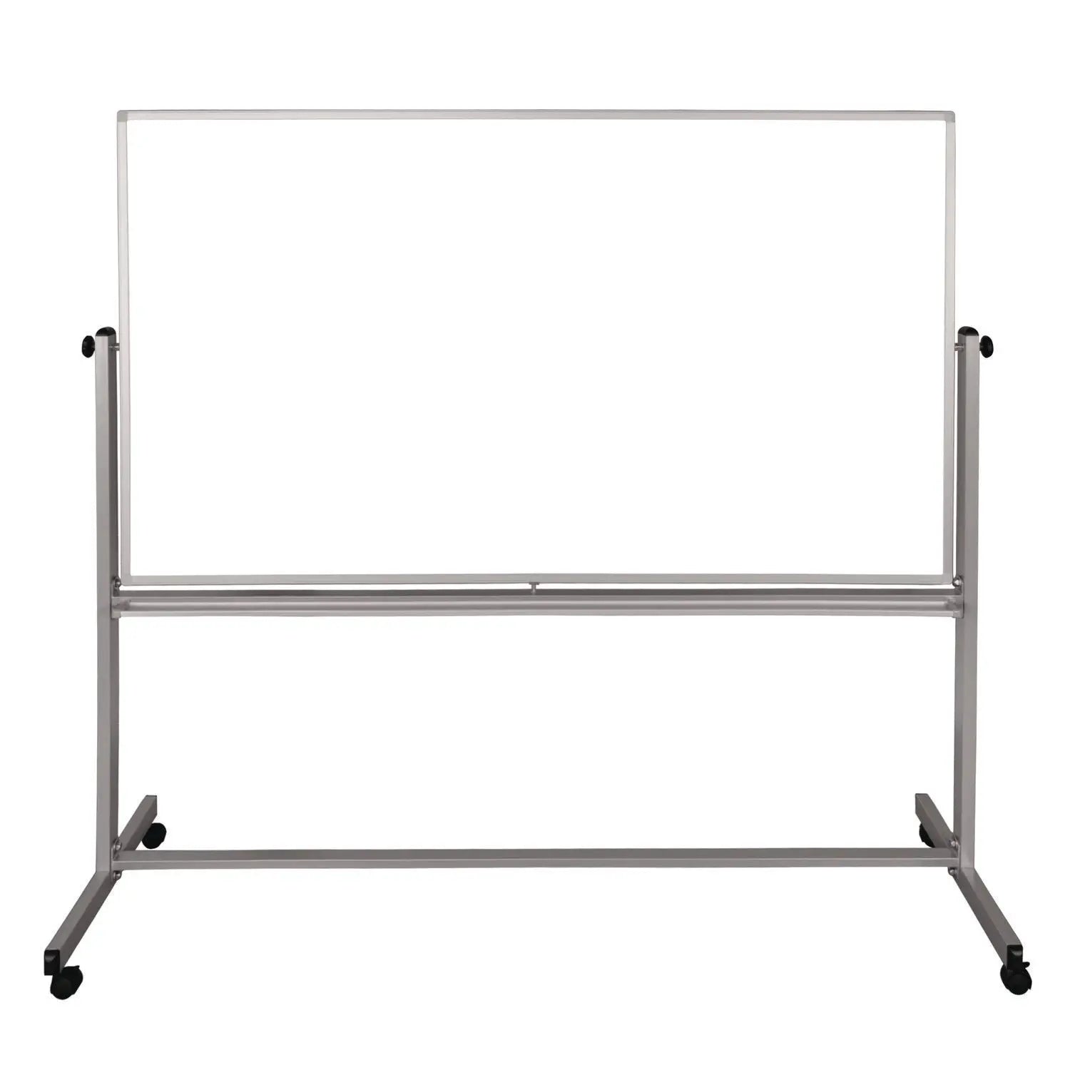 Luxor Mobile Magnetic Whiteboard, 72" x 40", White Surface, Silver Aluminum Frame Luxor Flipcost