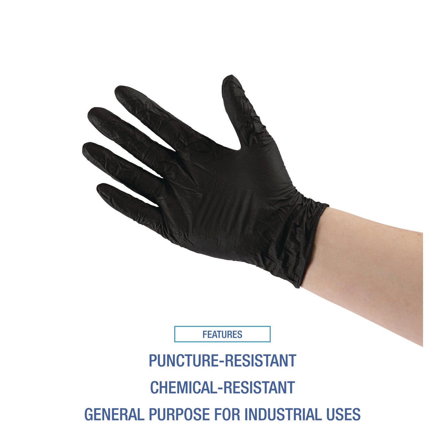 Disposable General-Purpose Powder-Free Nitrile Gloves, Small, Black, 4.4 mil, 100/Box, 10 Boxes/Carton Boardwalk® Flipcost