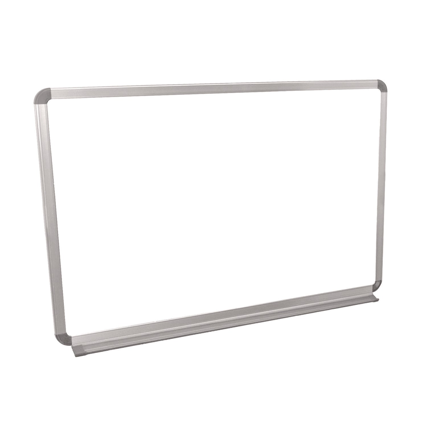 Luxor Wall-Mounted Magnetic Whiteboard, 36" x 24", White Surface, Silver Aluminum Frame