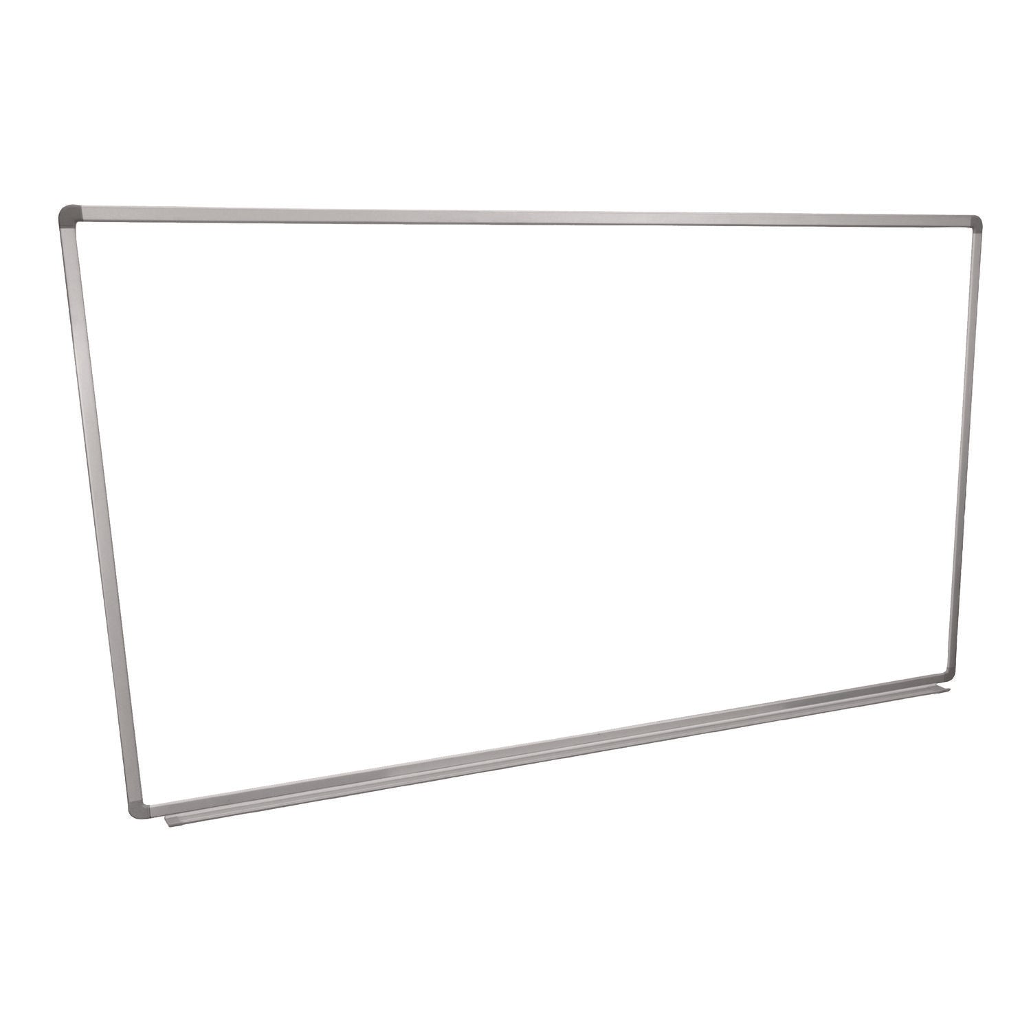 Luxor Wall-Mounted Magnetic Whiteboard, 72" x 40", White Surface, Silver Aluminum Frame