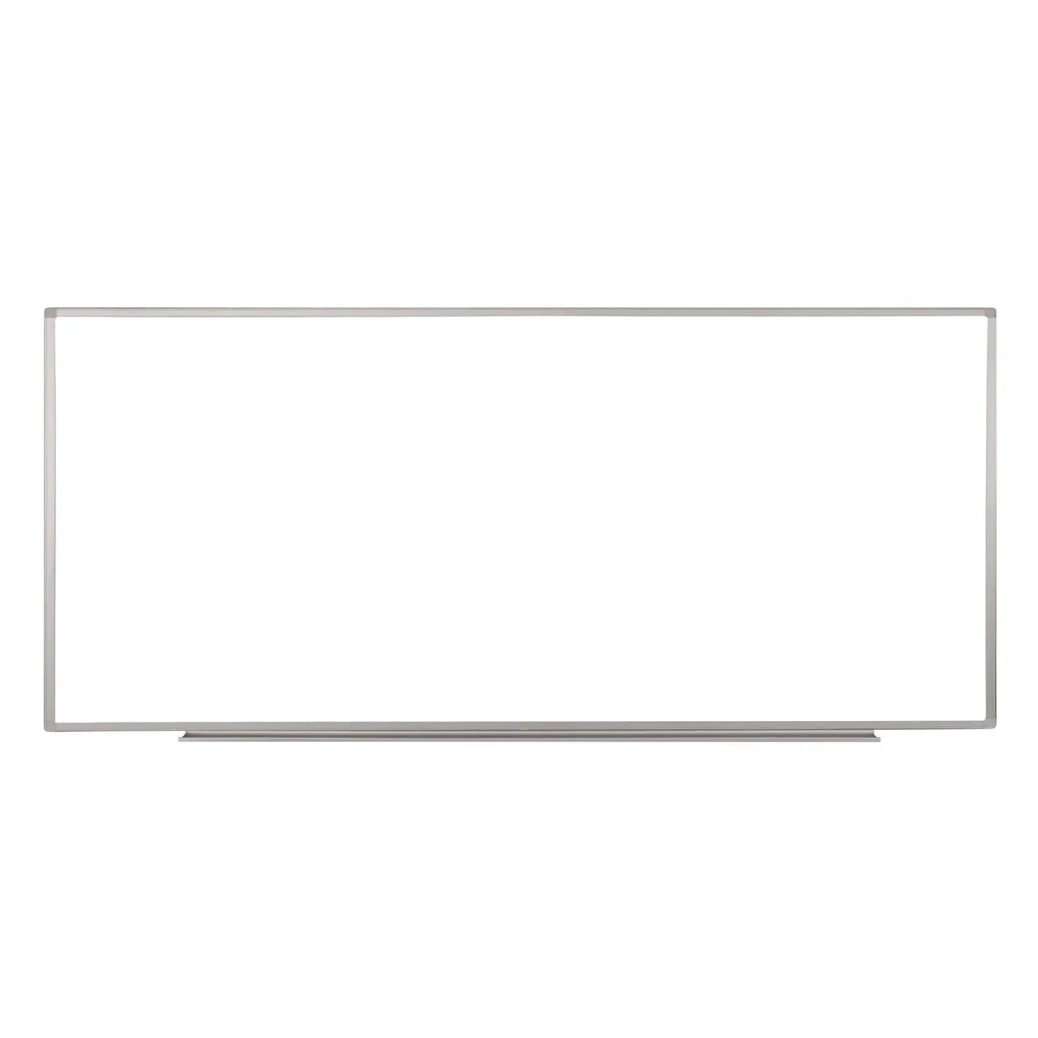 Luxor Wall-Mounted Magnetic Whiteboard, 96" x 40", White Surface, Silver Aluminum Frame Luxor Flipcost