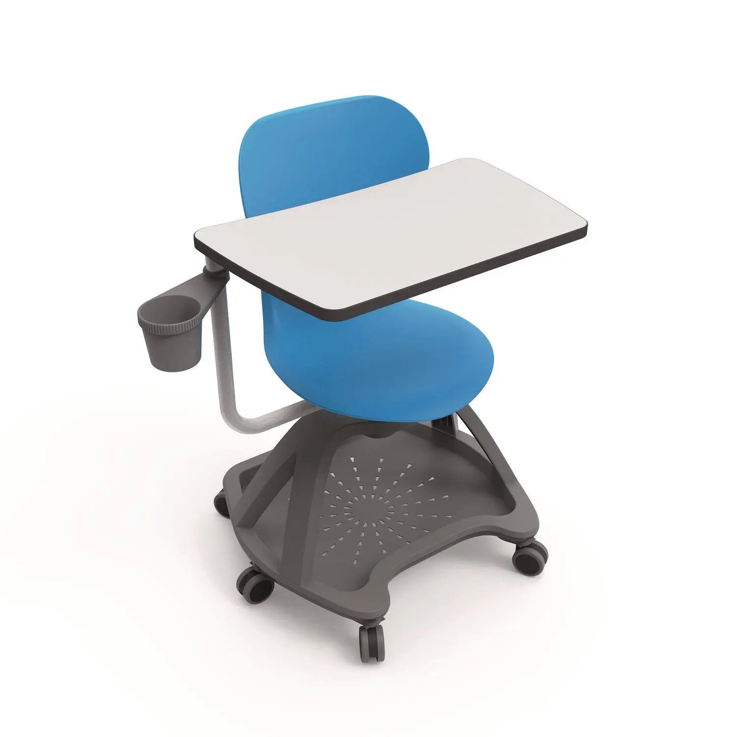 Luxor Classroom Series All-In-One Student Desk and Chair, Supports Up to 330 lb, 19" Seat Height, Blue Seat/Back, Gray Base Luxor Flipcost