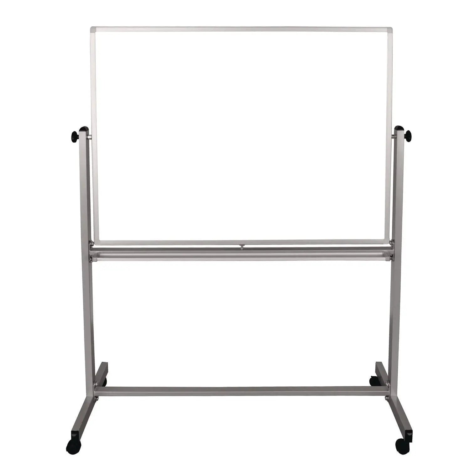 Luxor Mobile Magnetic Whiteboard, 48" x 36", White Surface, Silver Aluminum Frame Luxor Flipcost