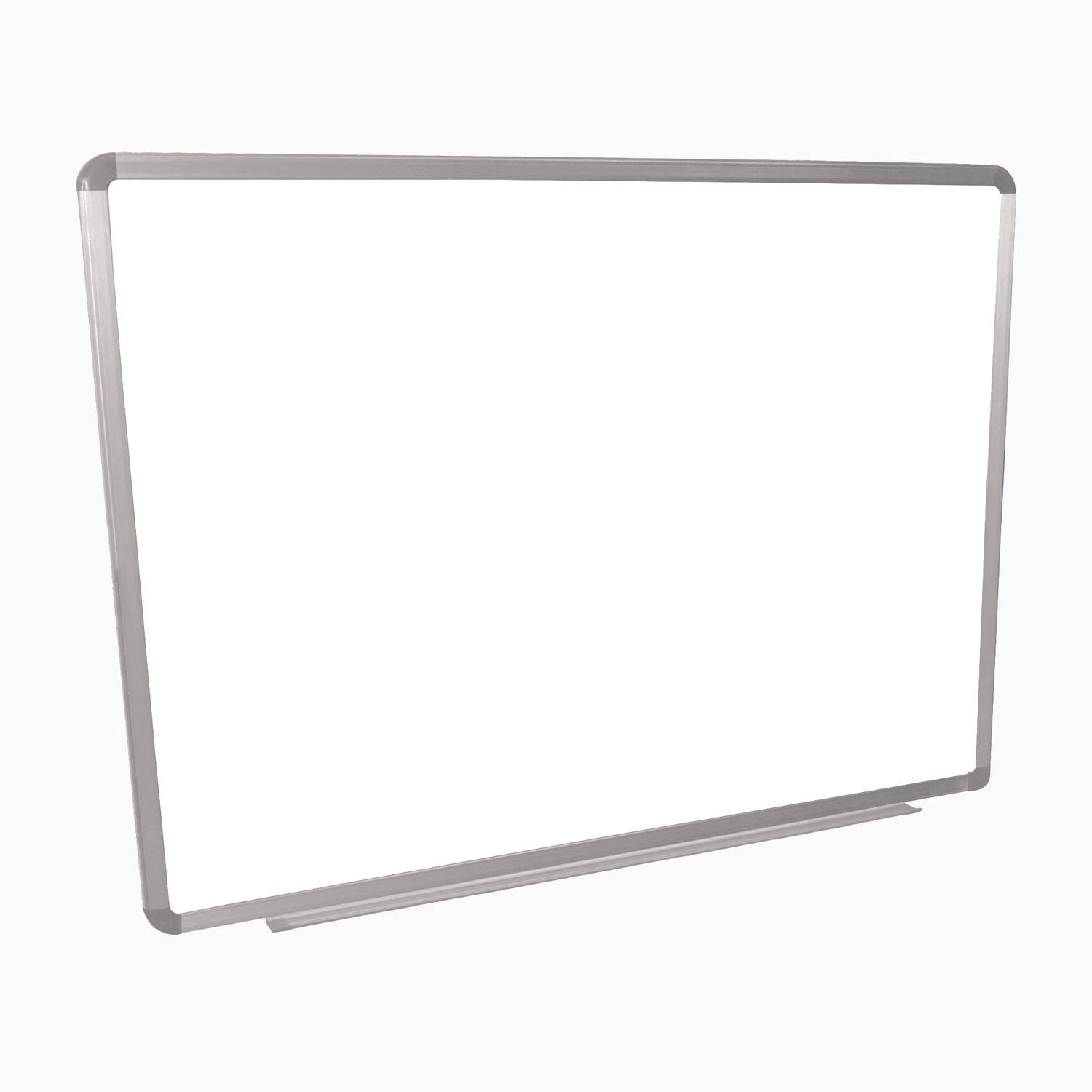 Luxor Wall-Mounted Magnetic Whiteboard, 48" x 36", White Surface, Silver Aluminum Frame