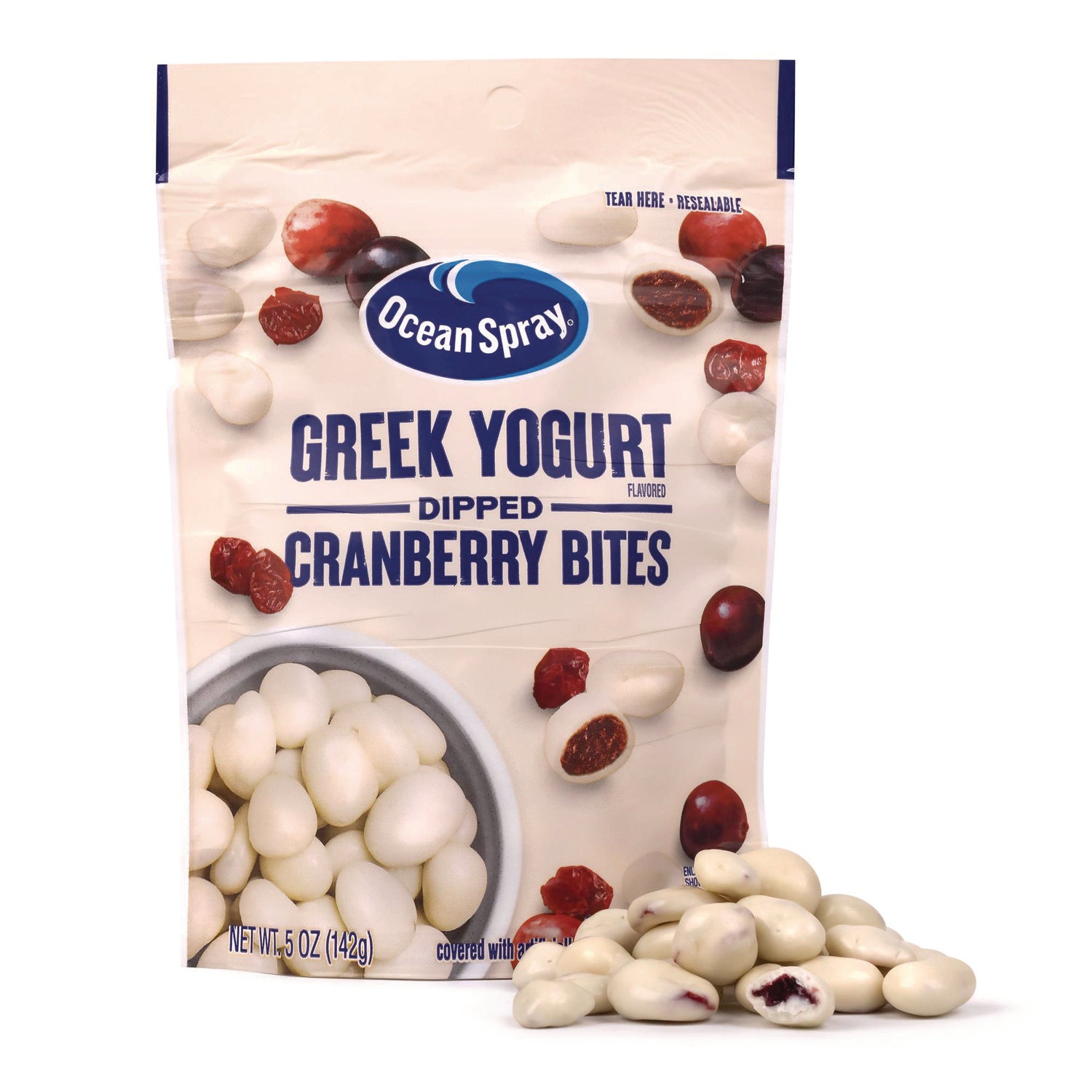 Greek Yogurt Dipped Cranberry Bites, Cranberry/Yogurt, 5 oz Bag, 12/Carton Ocean Spray® Flipcost