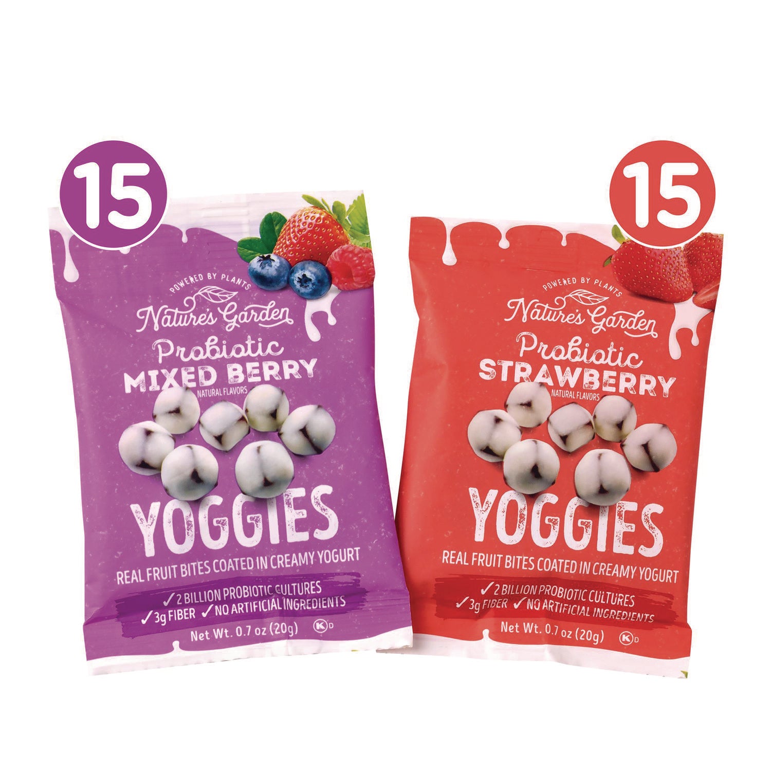 Probiotic Yoggies Variety Snack Pack, Assorted Flavors, 0.7 oz Bag, 30/Carton Nature's Garden Flipcost