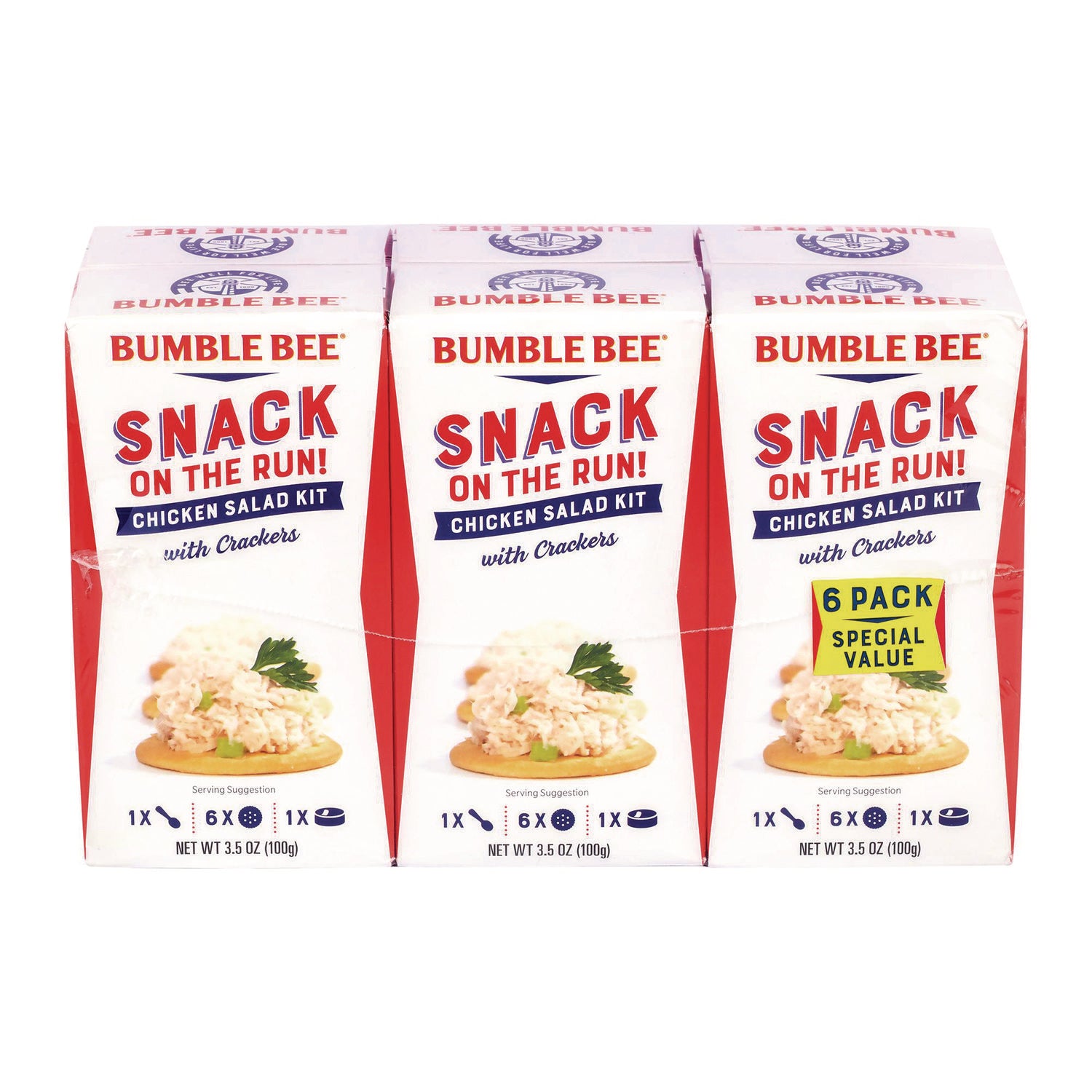 Snack on the Run Chicken Salad Kit with Crackers, 3.5 oz Box, 6/Carton Bumble Bee® Flipcost